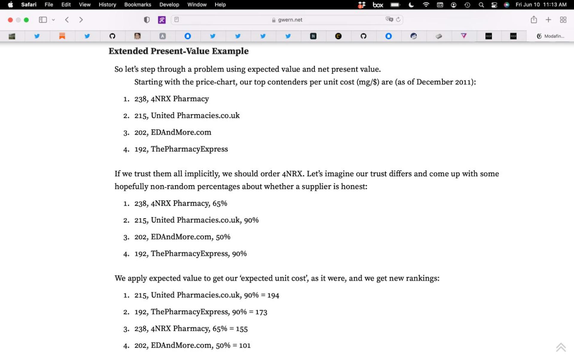 Finally, we get to the websites where we can order modafinil, a controlled substance. The text is written to look like an academic analysis, but it’s nonsense. Out of the way of the prying e-eyes of surveillance and the uninitiated, for those who know where to look, it’s likely there’s a lot more here.