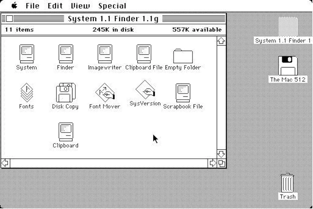Apple's early graphical interface