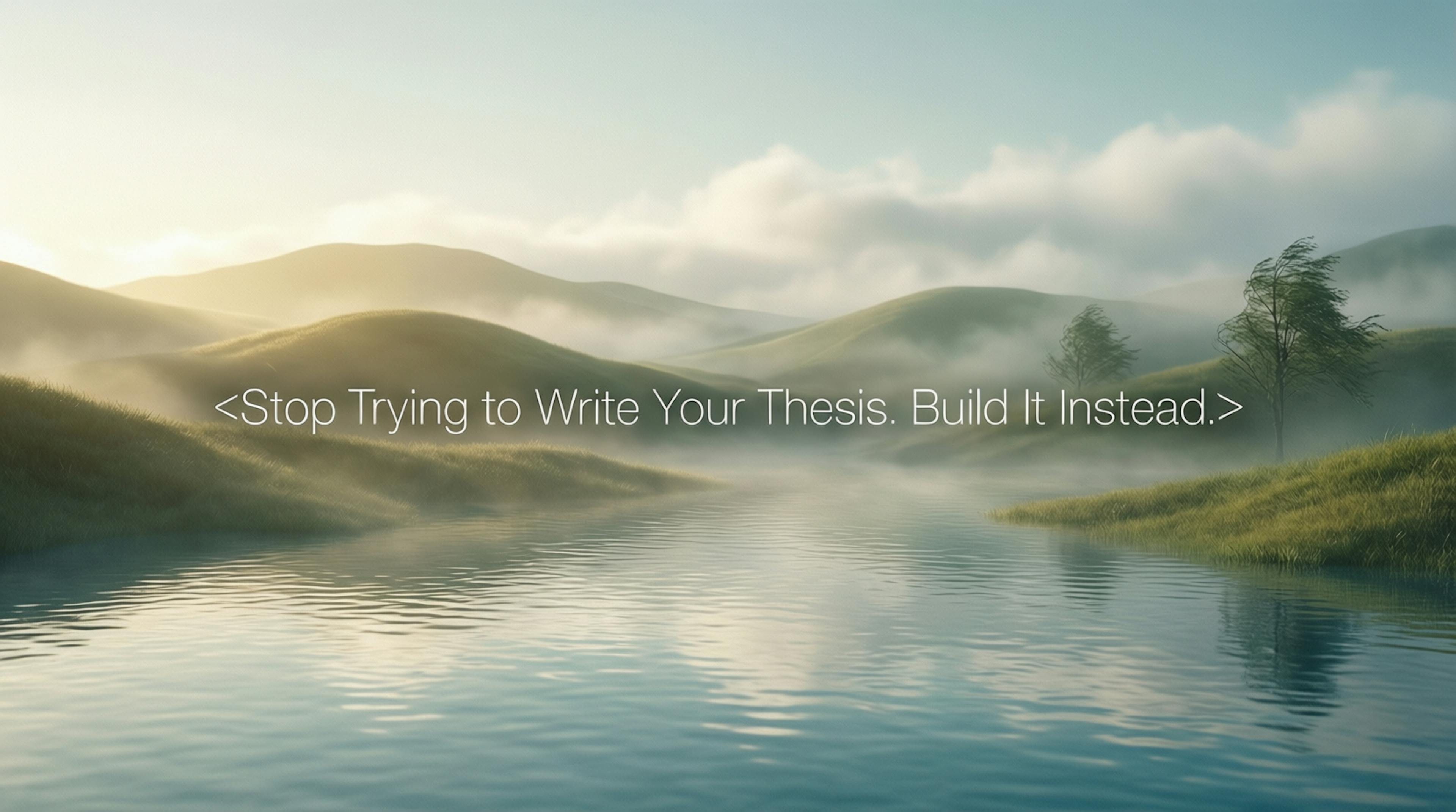 featured image - Stop Trying to Write Your Thesis - Build It Instead
