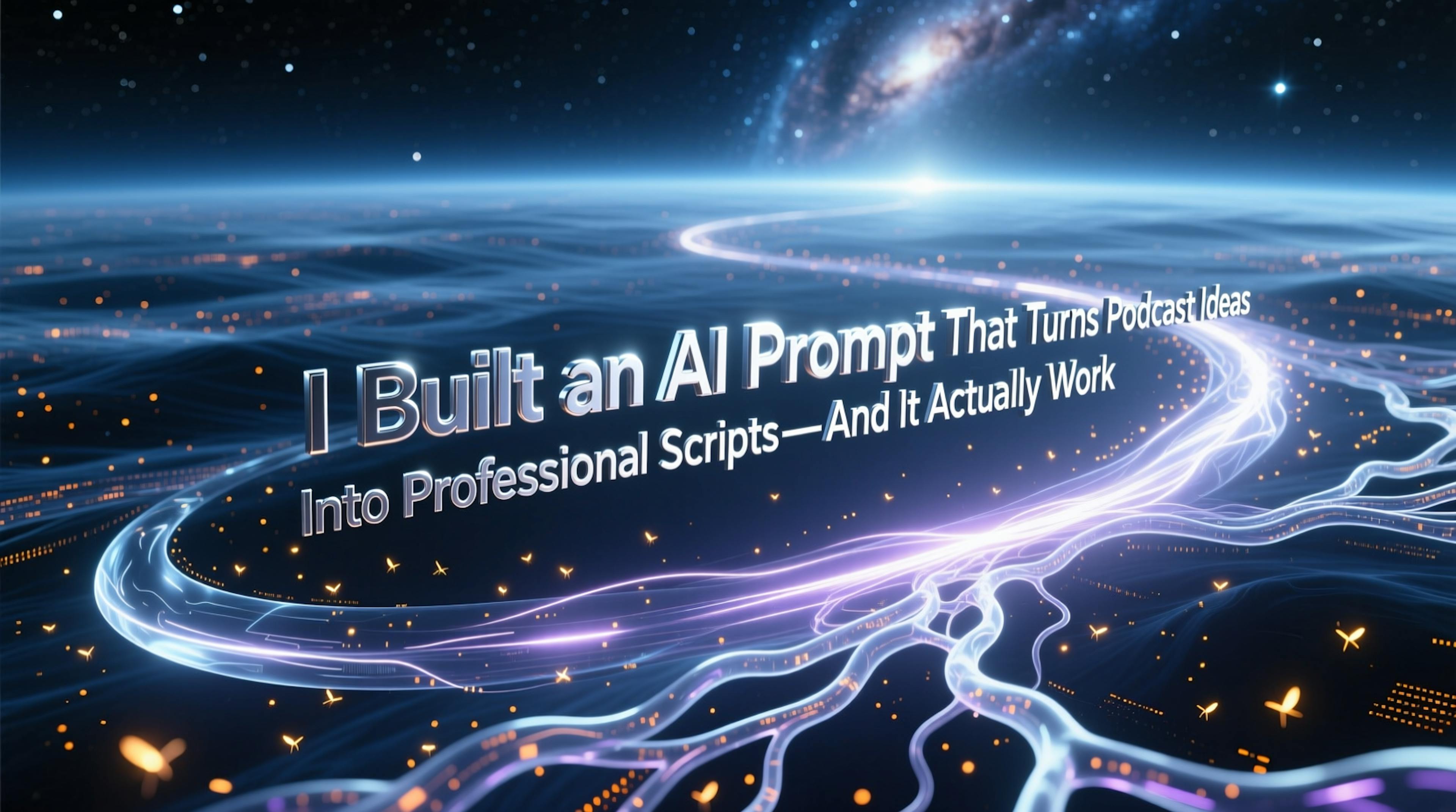 featured image - I Built an AI Prompt That Turns Podcast Ideas into Professional Scripts—And It Actually Work