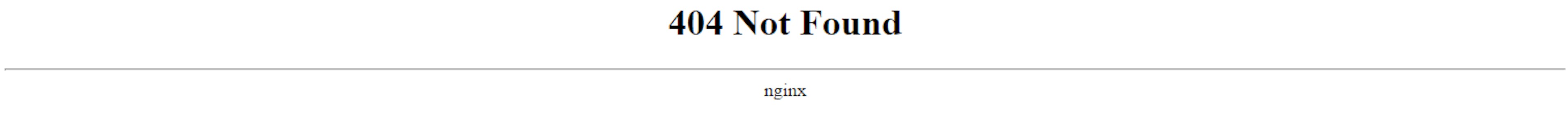 Error 404 was raised by nginx.