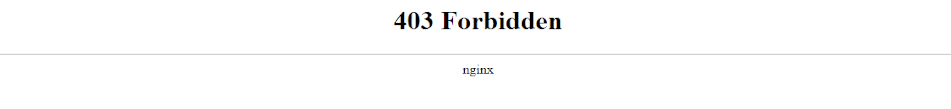 Error 403 was raised by nginx.