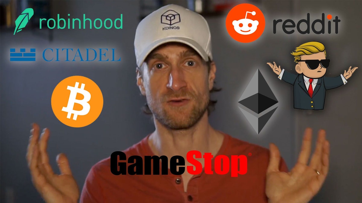 featured image - The 10,000 Foot View of WallStreetBets, Gamestop, Robinhood and Crypto