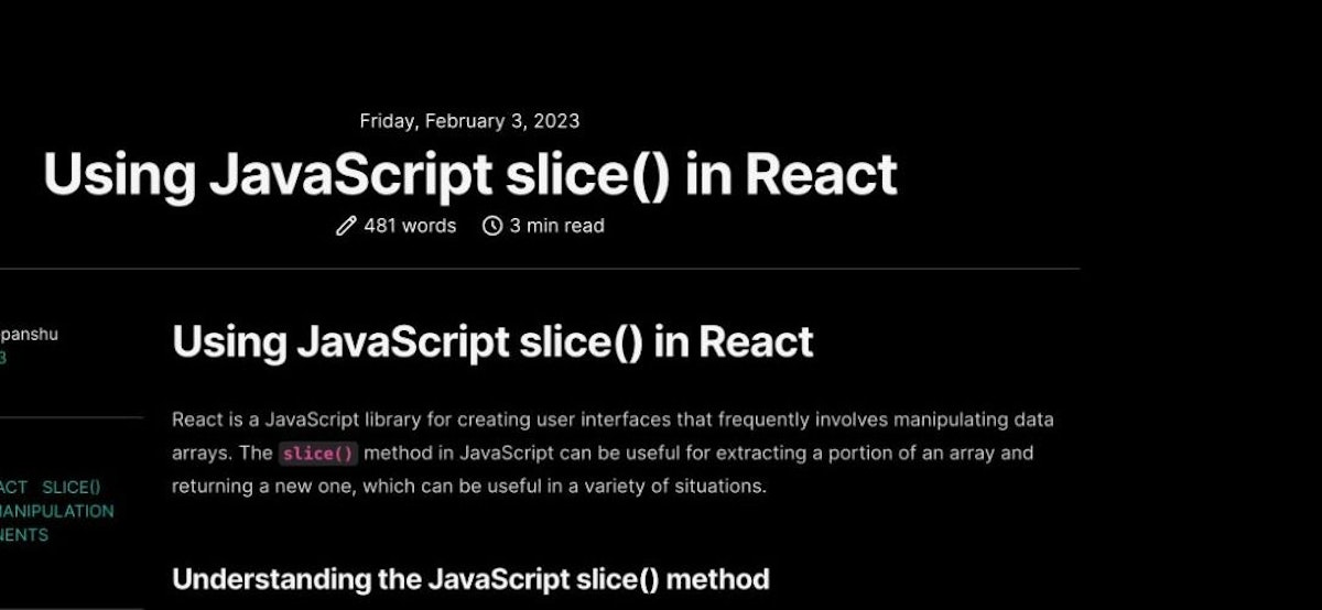 featured image - How to Use the JavaScript Slice() Method in React