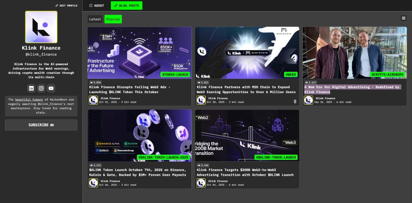 Meet Klink Finance: HackerNoon Company of the Week | HackerNoon