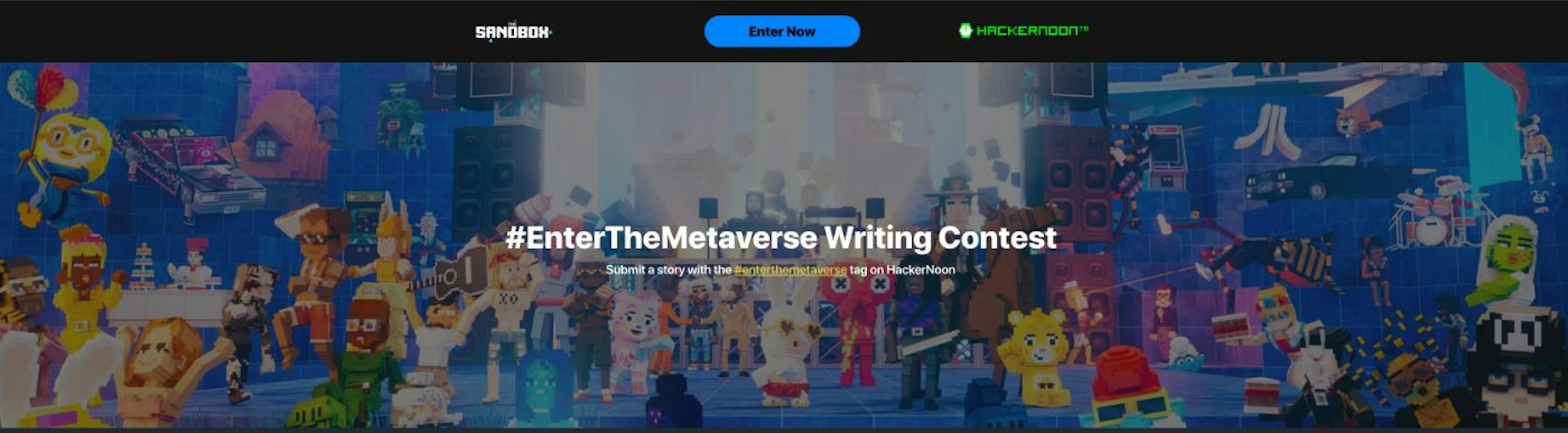 O concurso de escrita EnterTheMetaverse por The Sandbox e HackerNoon