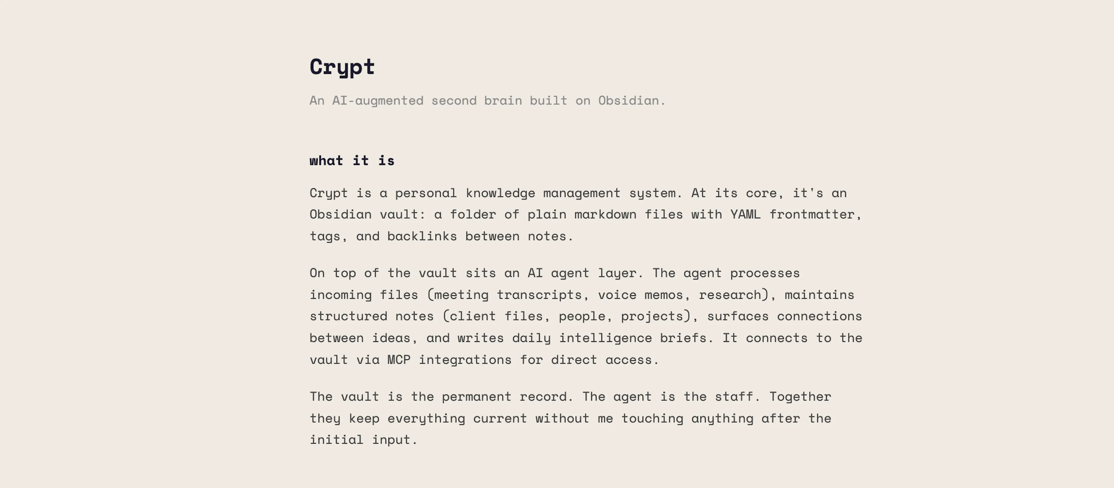 featured image - The Crypt Earns a 54 Proof of Usefulness Score for Its AI-Augmented Knowledge Management System