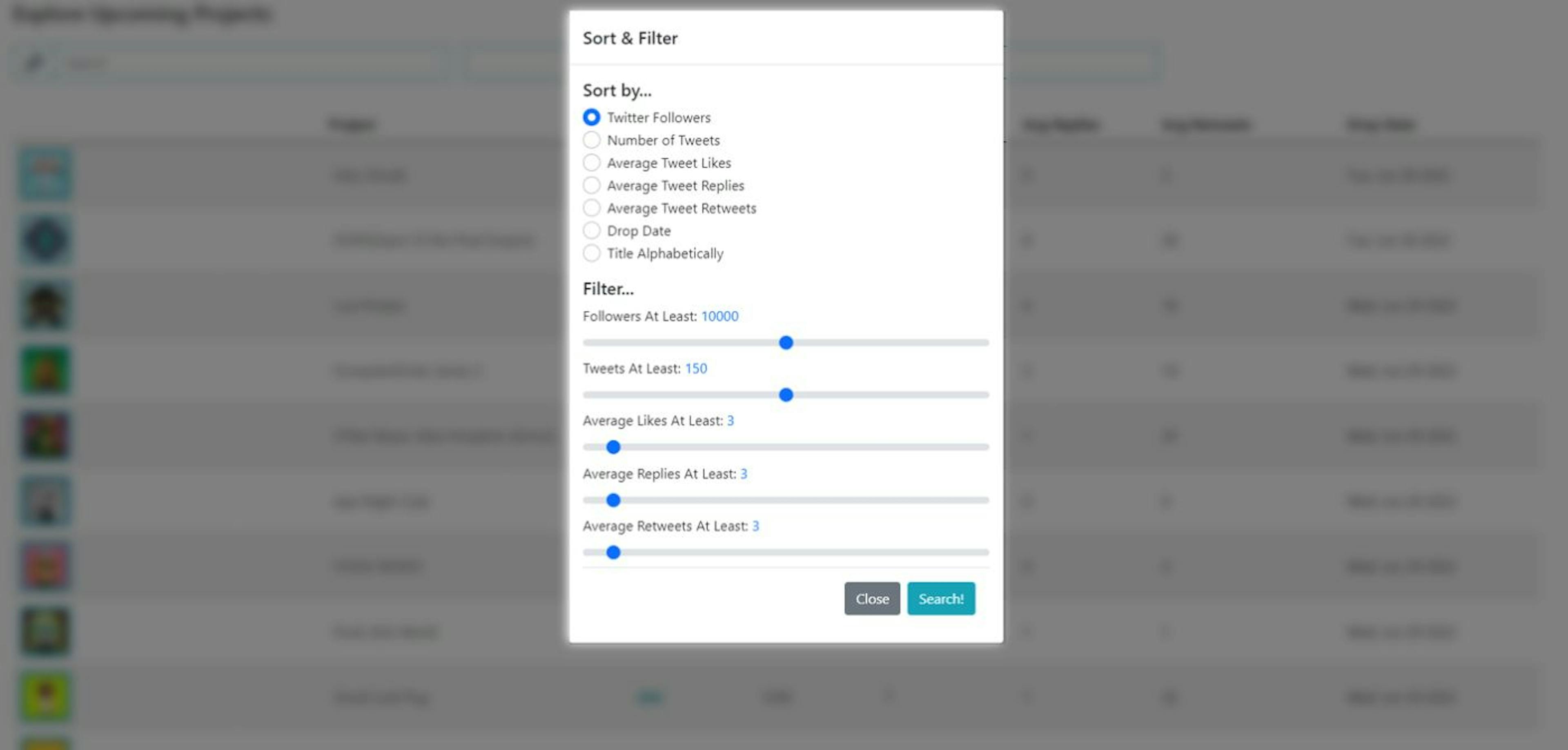 featured image - Sort & Narrow Upcoming NFT Drops with Data: How I Developed NFT Sorter