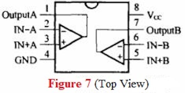 LM393 & LM2903 Comparator Pinout Top View