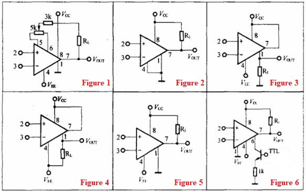 LM311 Comparator Typical Circuits