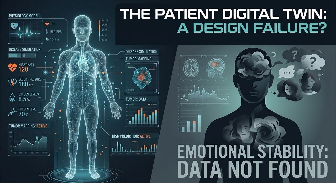 featured image - The Patient Digital Twin Has No Inner Life and That Is a Design Failure
