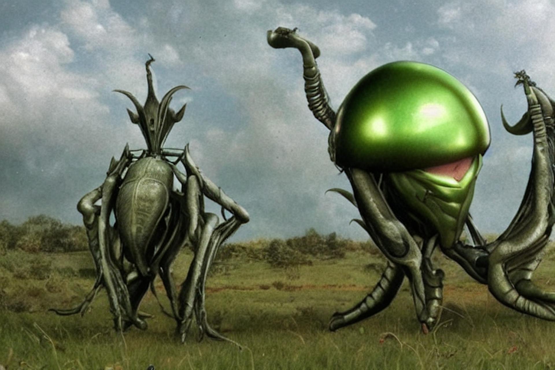 "giant insectoid aliens"