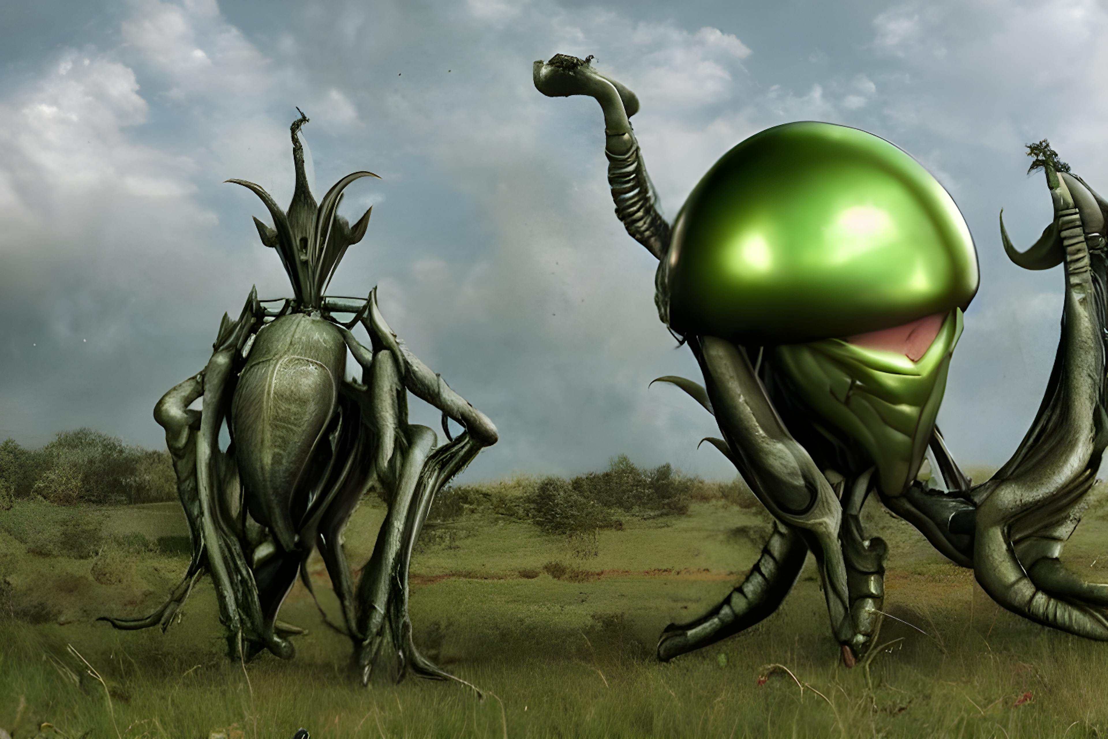 upscaled giant insectoid aliens!