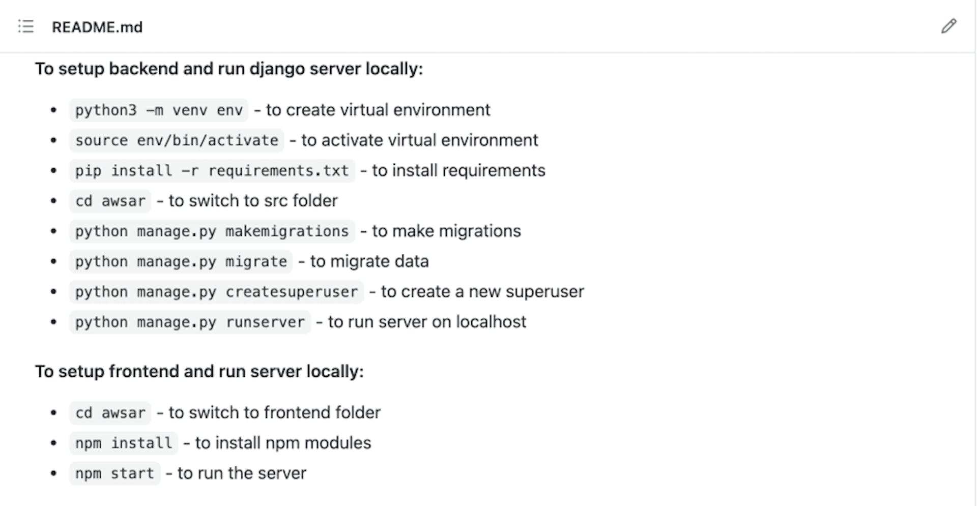 Setup Instructions in the Readme