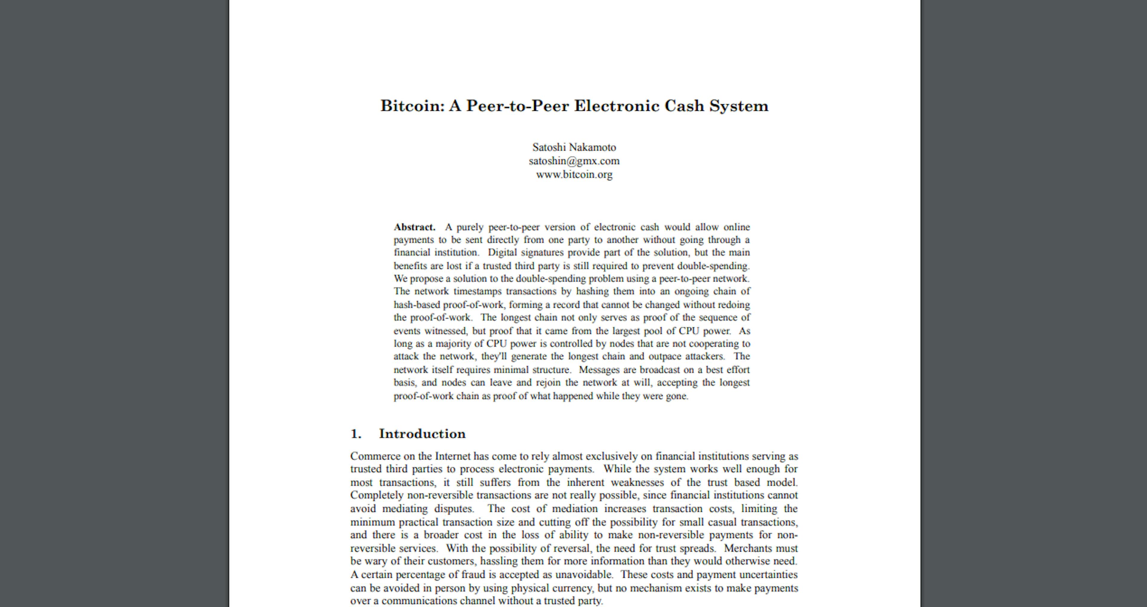 Bitcoin whitepaper