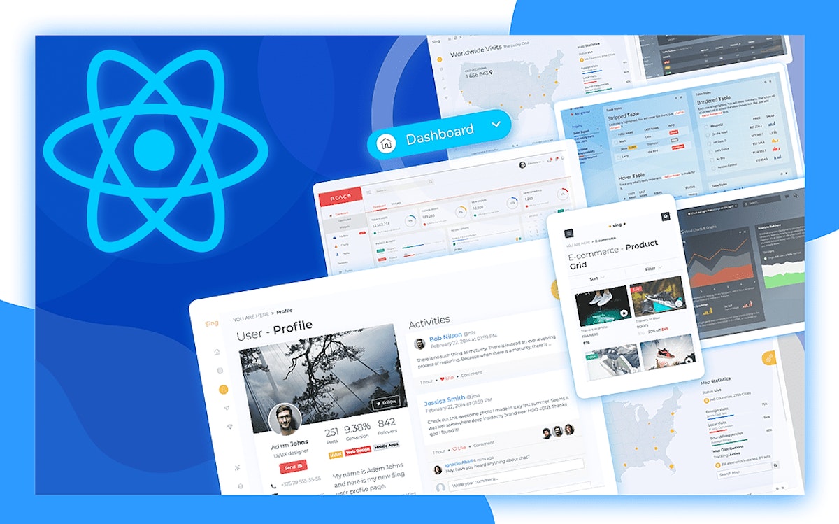 featured image - 7 React Admin Dashboard Templates For Your Next Project