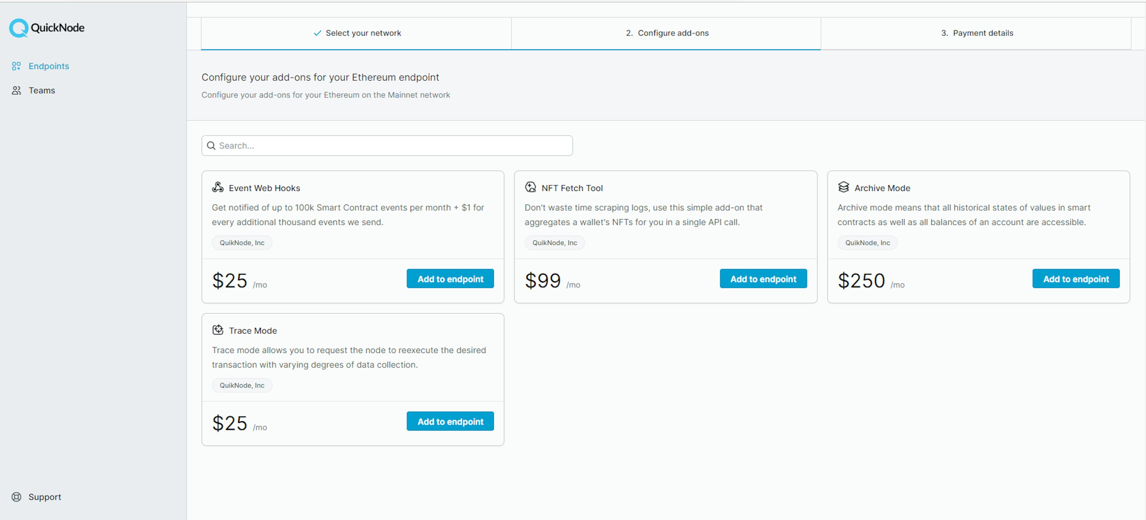 Quicknode offers a range of value-added developer tooling as Add-ons