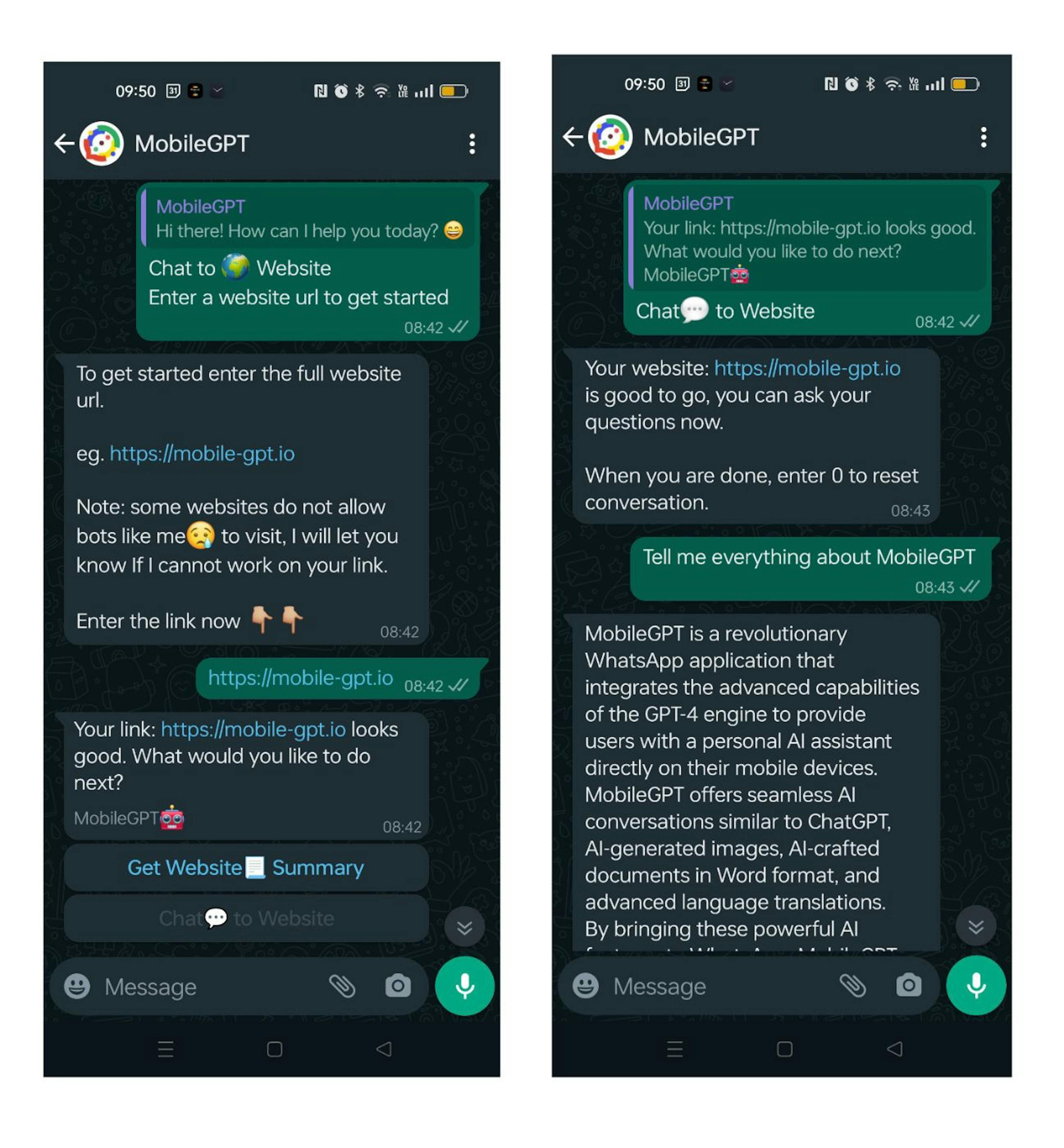 Generative AI on WhatsApp with MobileGPT