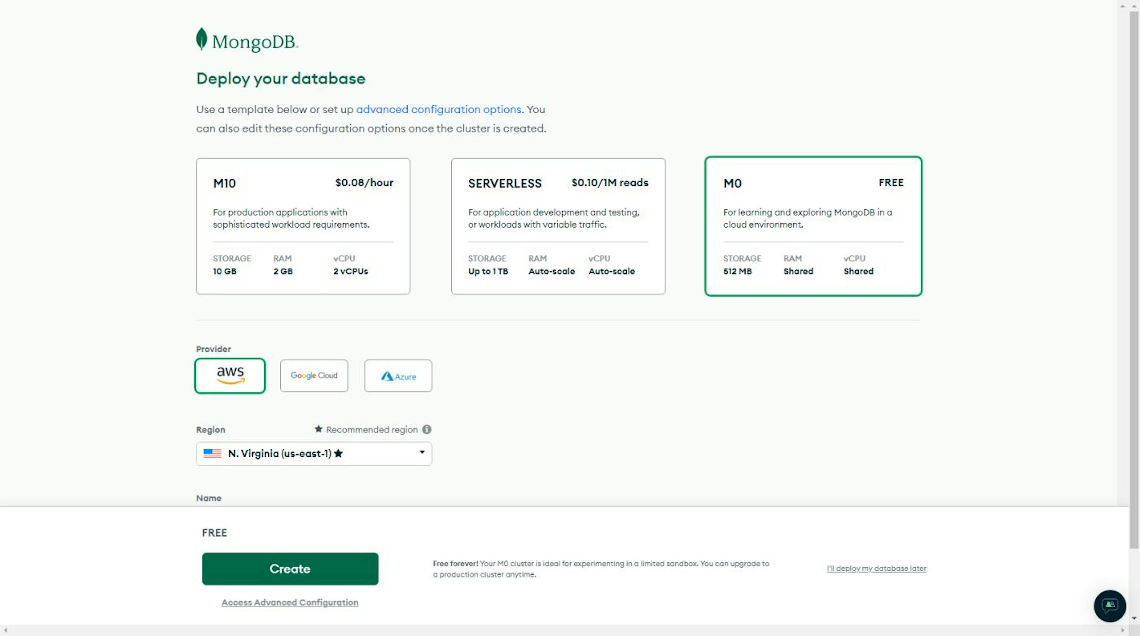 MongoDB - DB Deployment