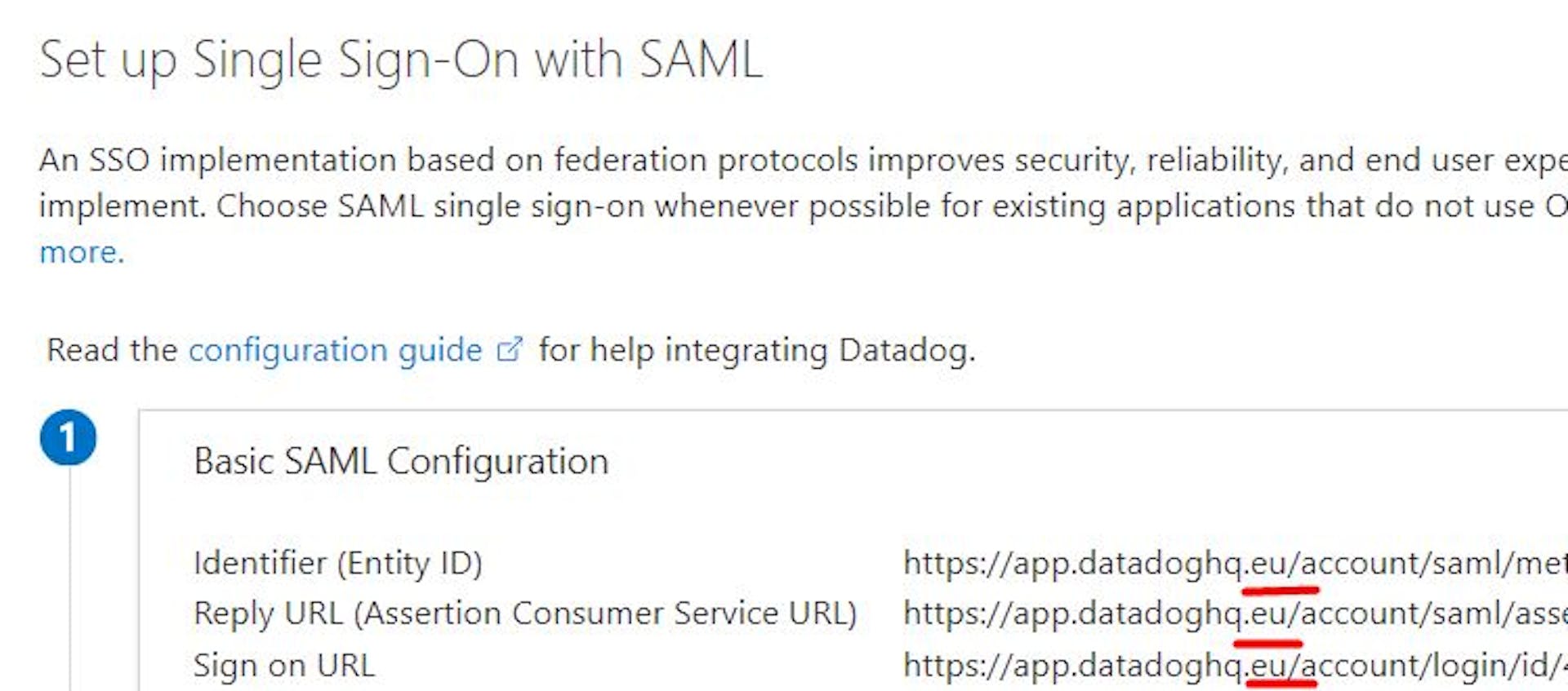 SAML を使用したシングル サインオンのセットアップ