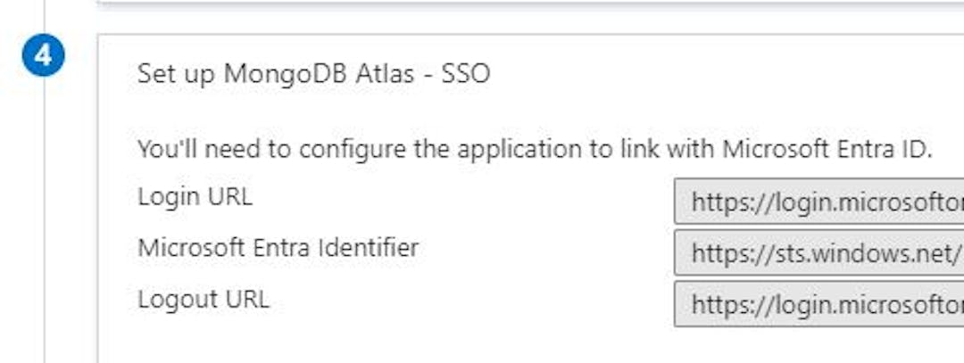 Configuration de MongoDB Atlas - SSO