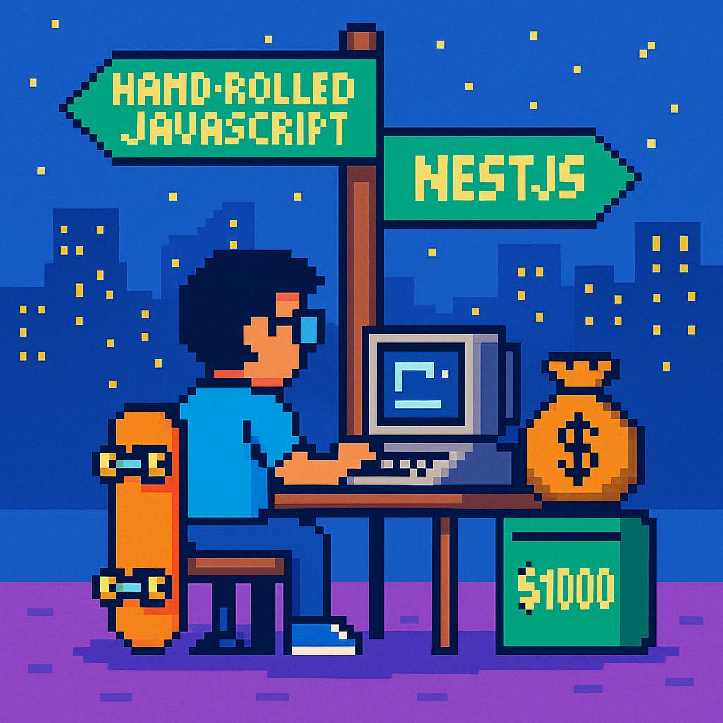 featured image - Why I Chose 60 Lines of JavaScript Over NestJS for a Budget Project