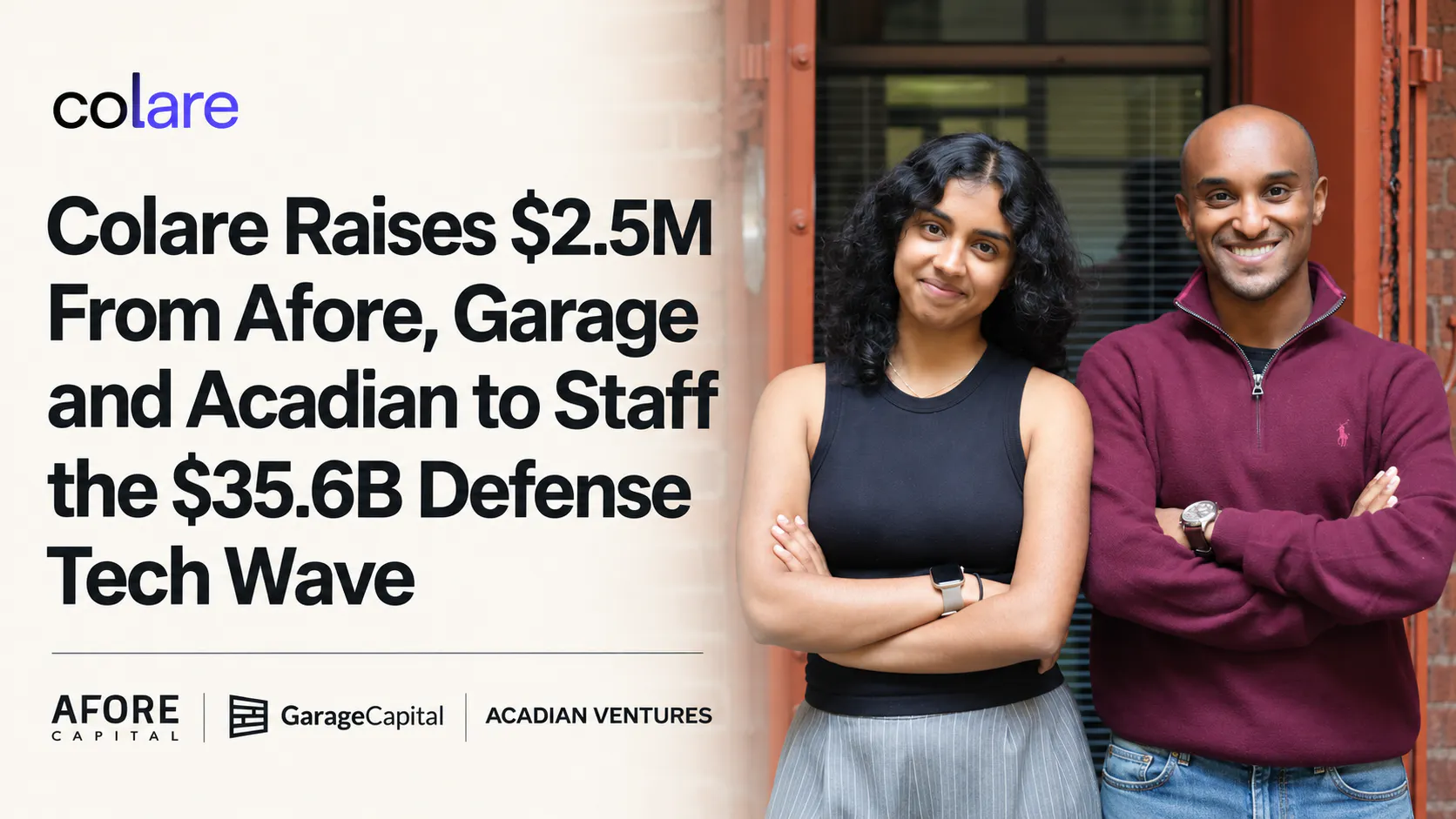 Colare Raises $2.5M to Staff the $35.6B Defense Tech Wave