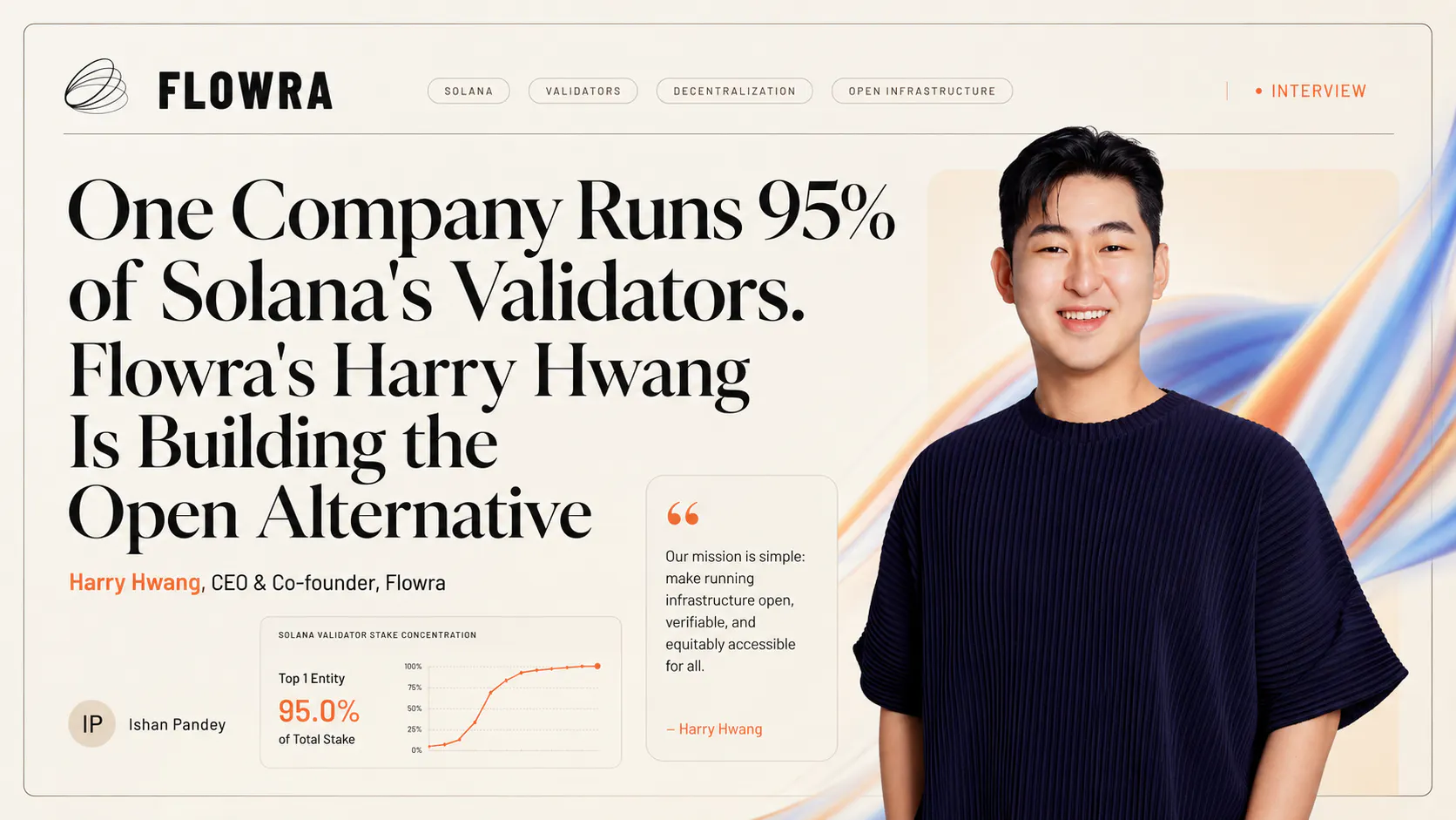 One Company Runs 95% of Solana's Validators. Flowra's Harry Hwang Is Building the Open Alternative | HackerNoon