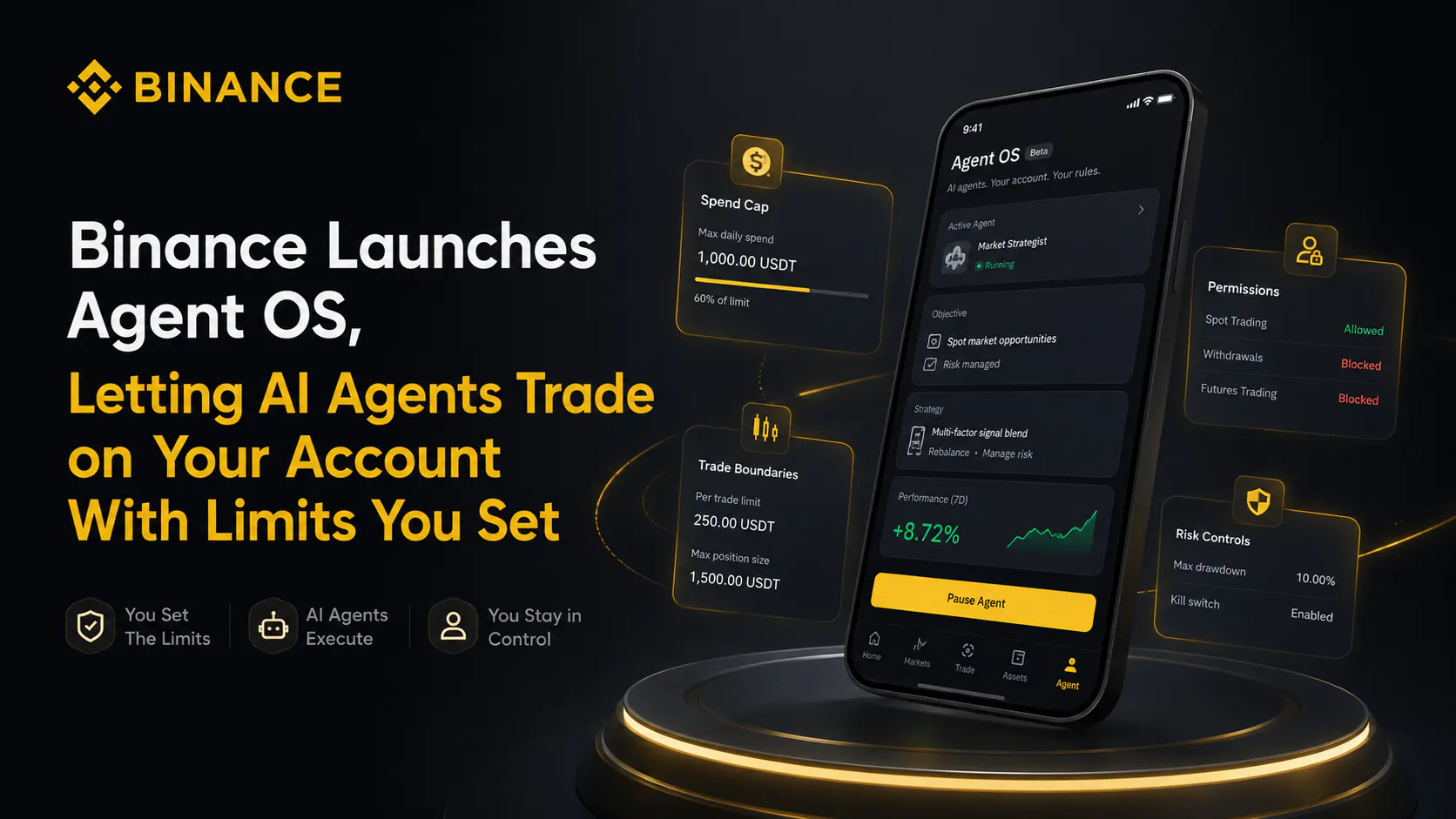 Binance Connects AI Agents to Trading Platform With Agent OS
