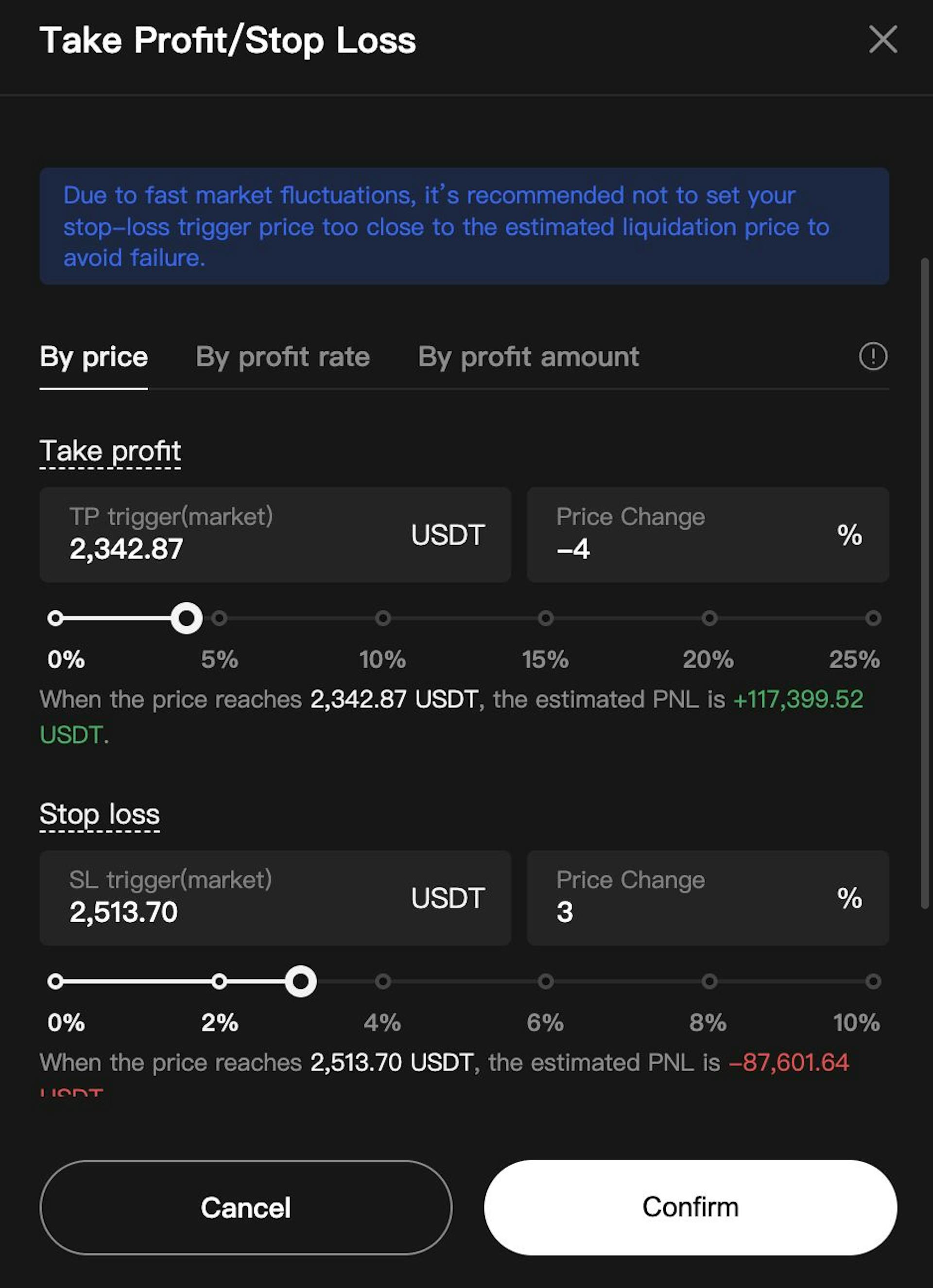 Risk management interface 