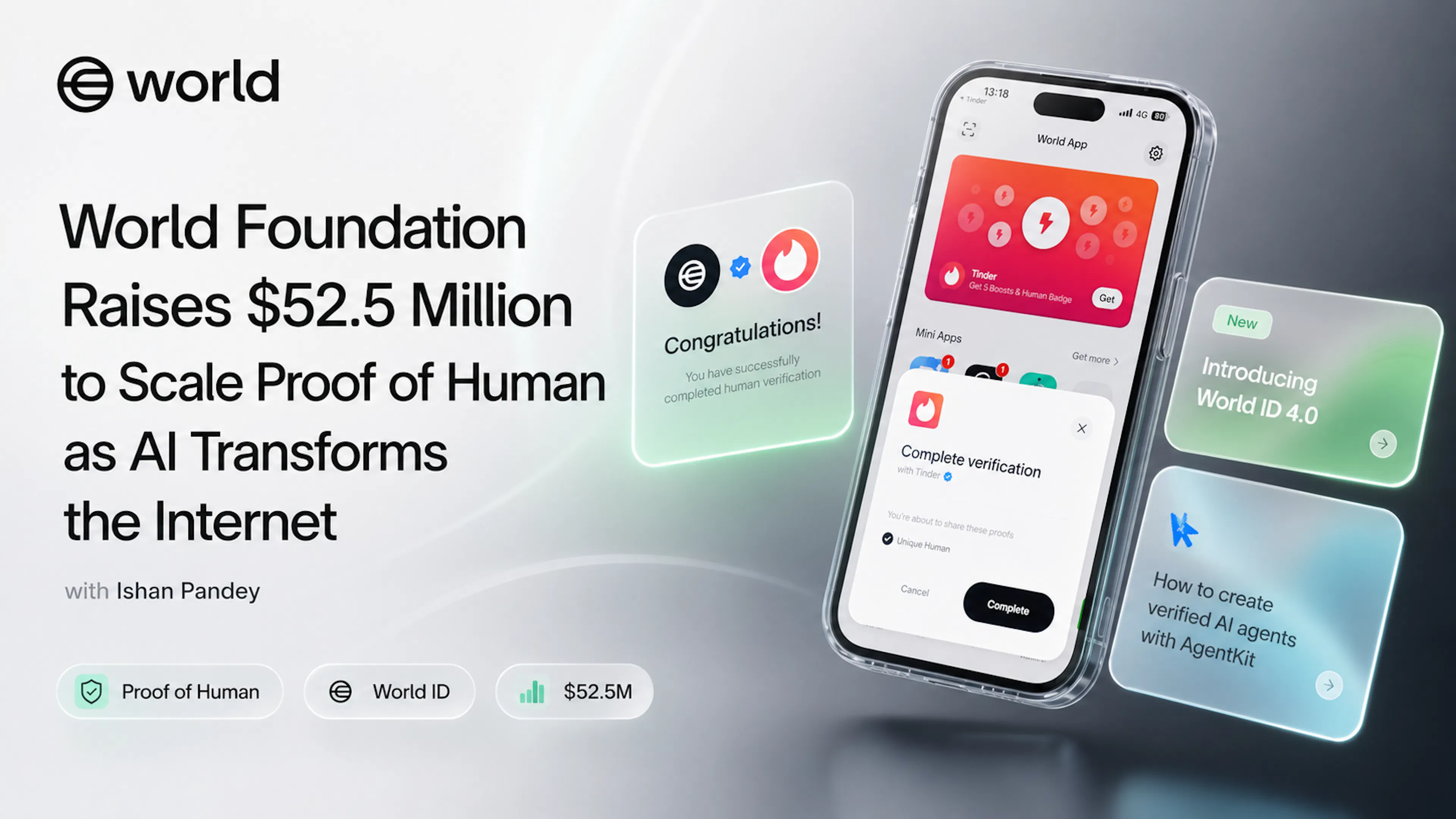 featured image - World Foundation Raises $52.5 Million to Scale Proof of Human as AI Transforms the Internet