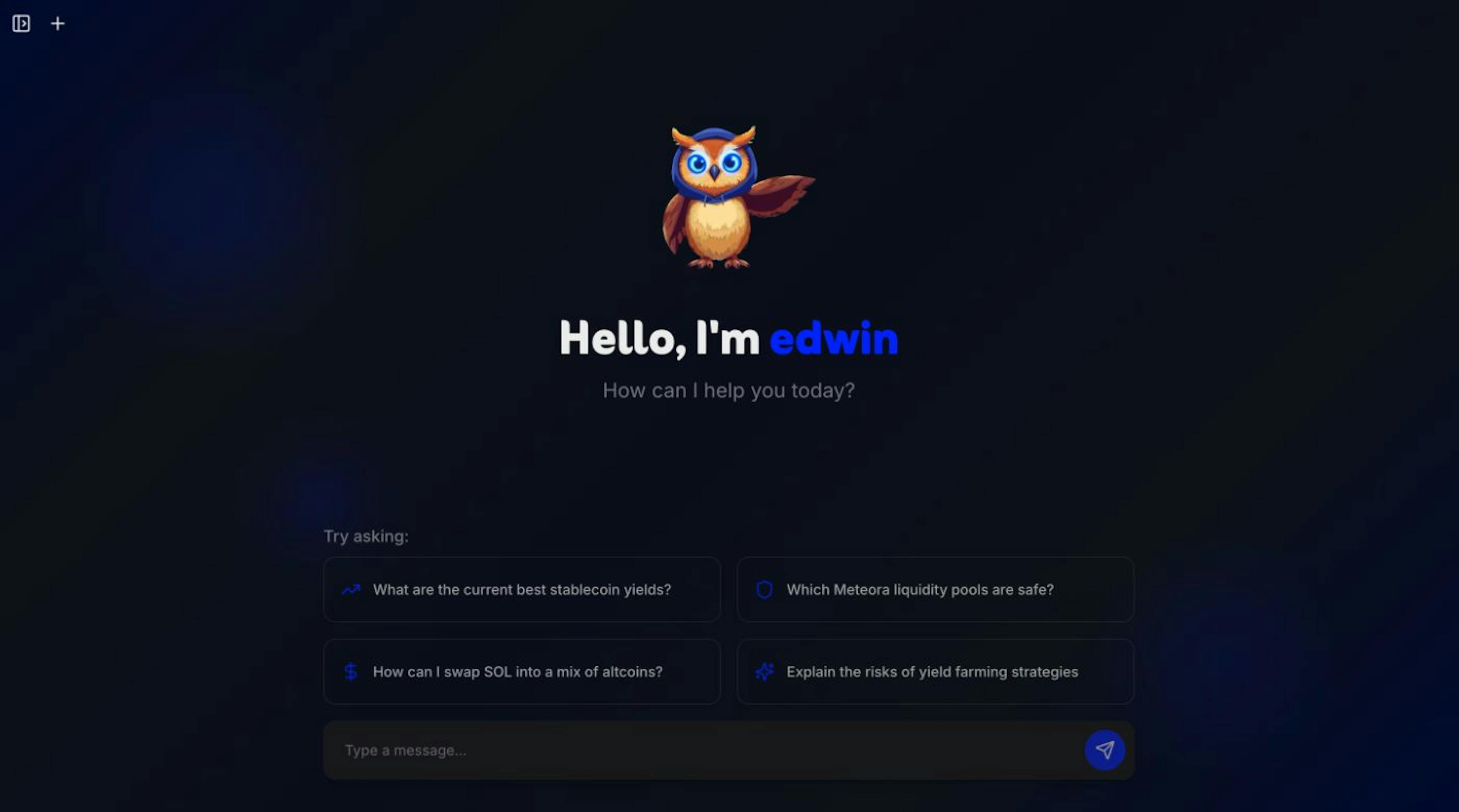 Edwin AI Terminal for DeFi