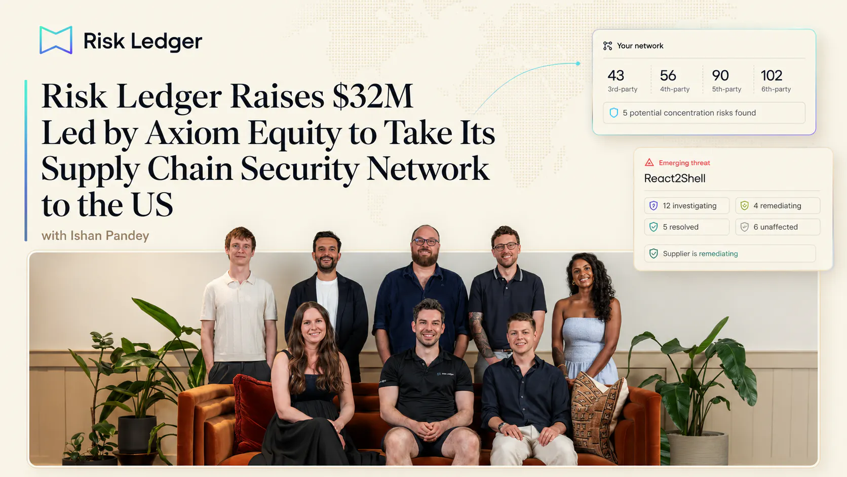 Risk Ledger Raises $32M Led by Axiom Equity to Take Its Supply Chain Security Network to the US