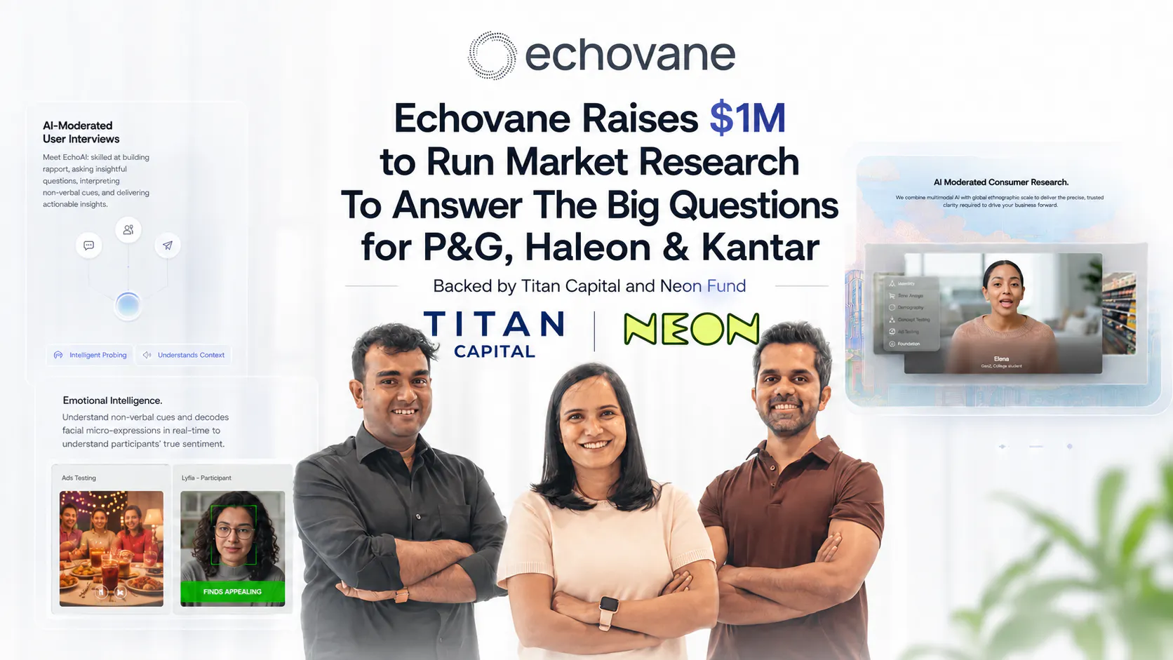 Echovane Raises $1M to Run Market Research To Answer The Big Questions for P&G, Haleon & Kantar
