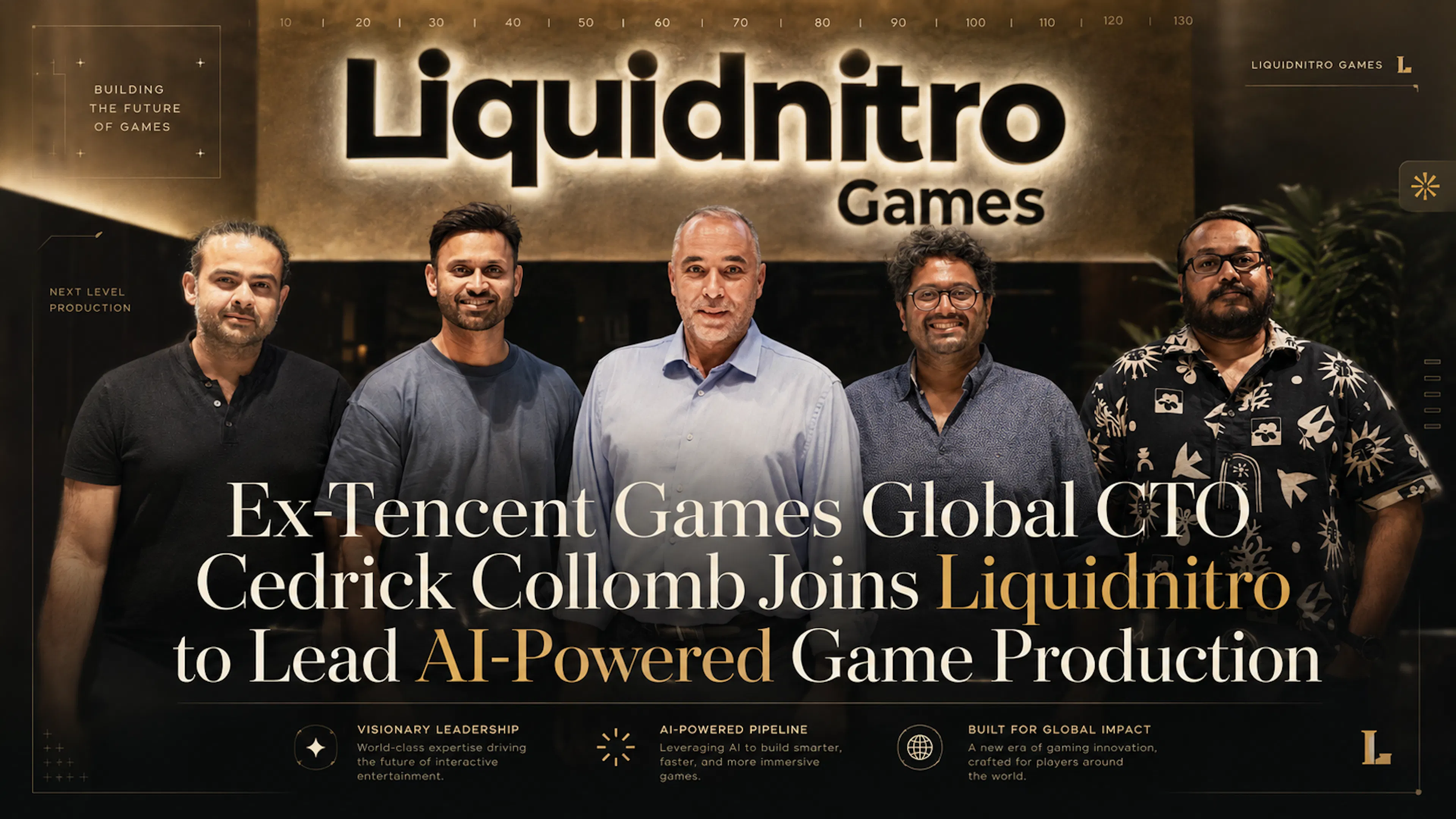 featured image - Ex-Tencent Games Global CTO Cedrick Collomb Joins Liquidnitro to Lead AI-Powered Game Production