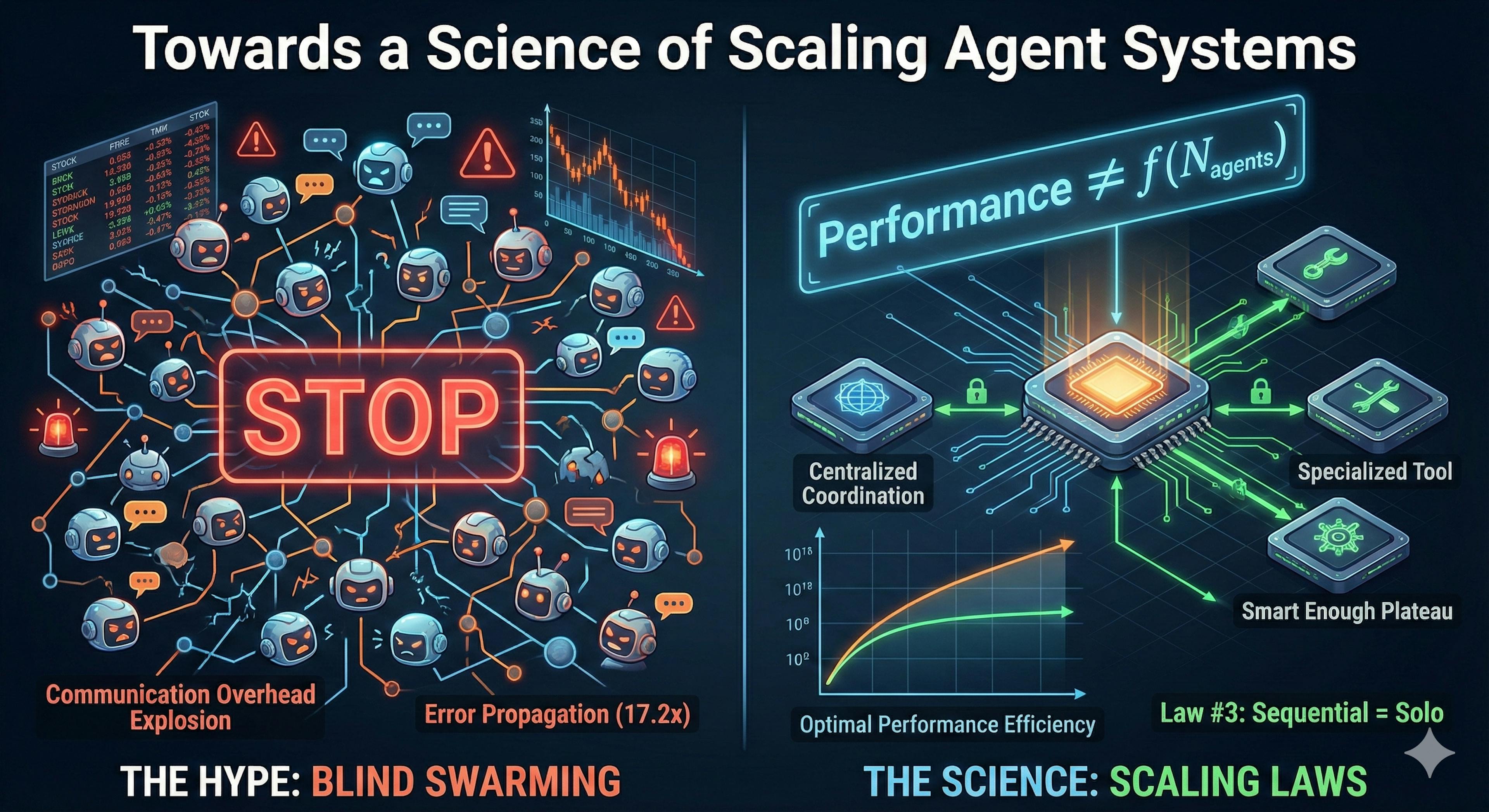 featured image - Stop Blindly Building AI Swarms: The New "Scaling Laws" for Agents Are Here