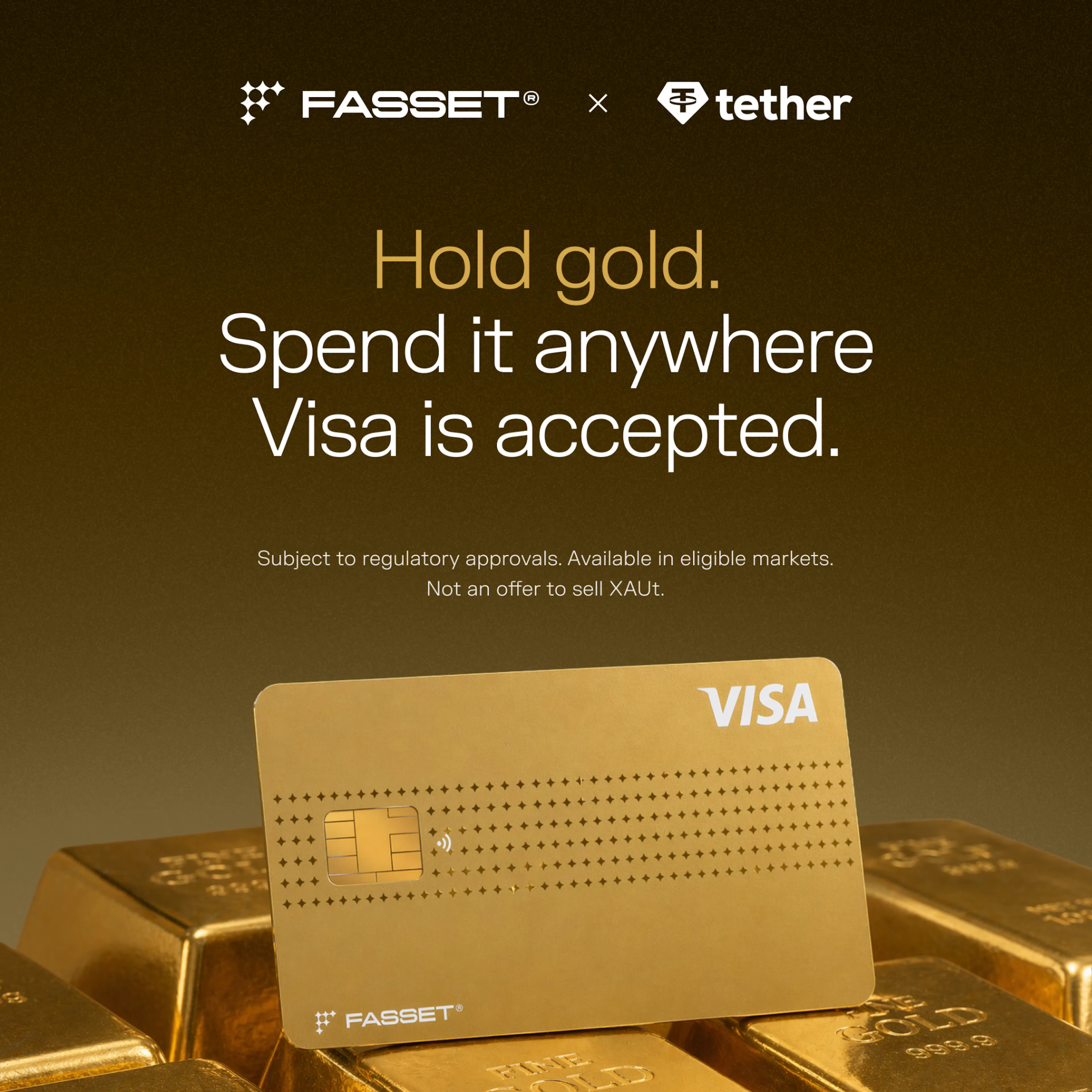 featured image - Tether Collaborates With Fasset to Launch the First Gold-Backed Visa Card and ATMs Globally