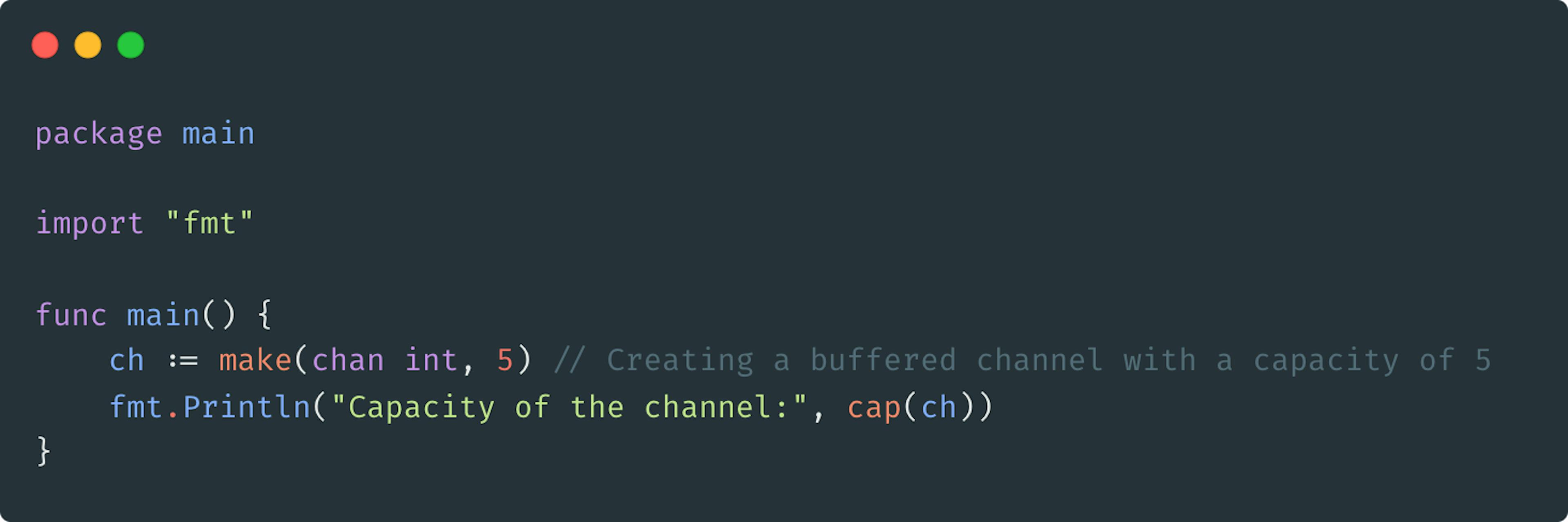 Example of channel capacity.