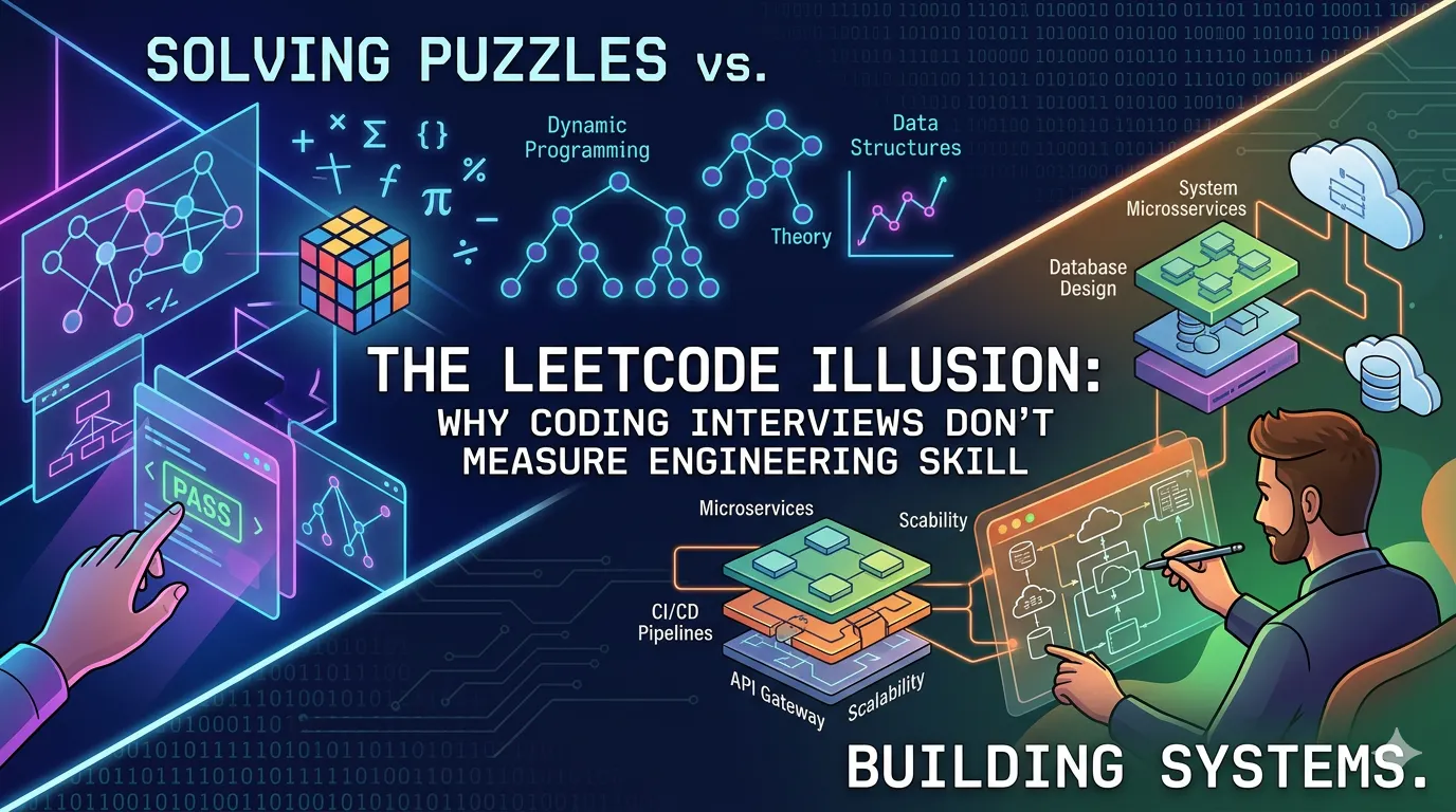 featured image - The LeetCode Illusion: Why Coding Interviews Don't Measure Engineering Skill