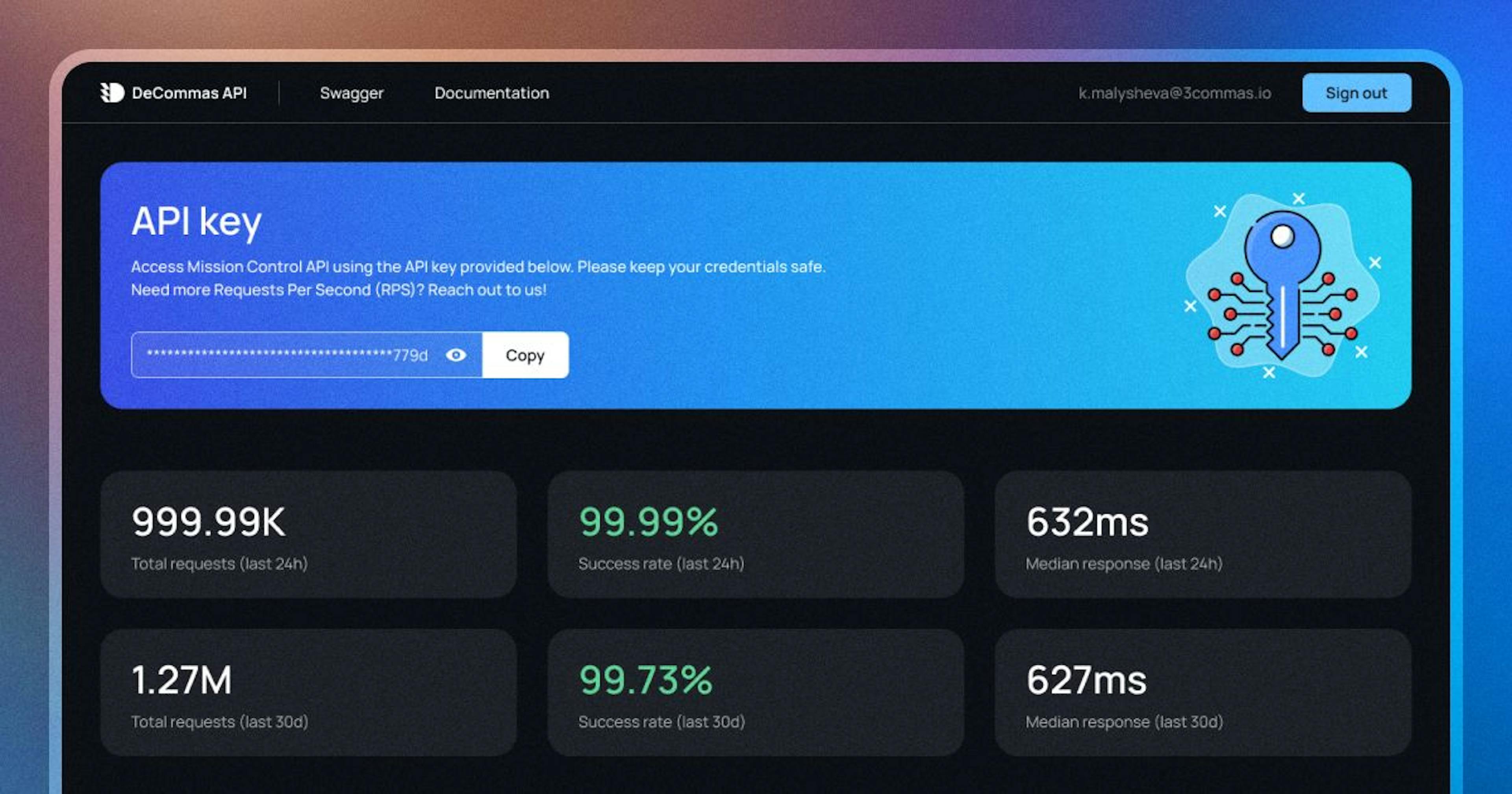 Get access to your DeCommas API key