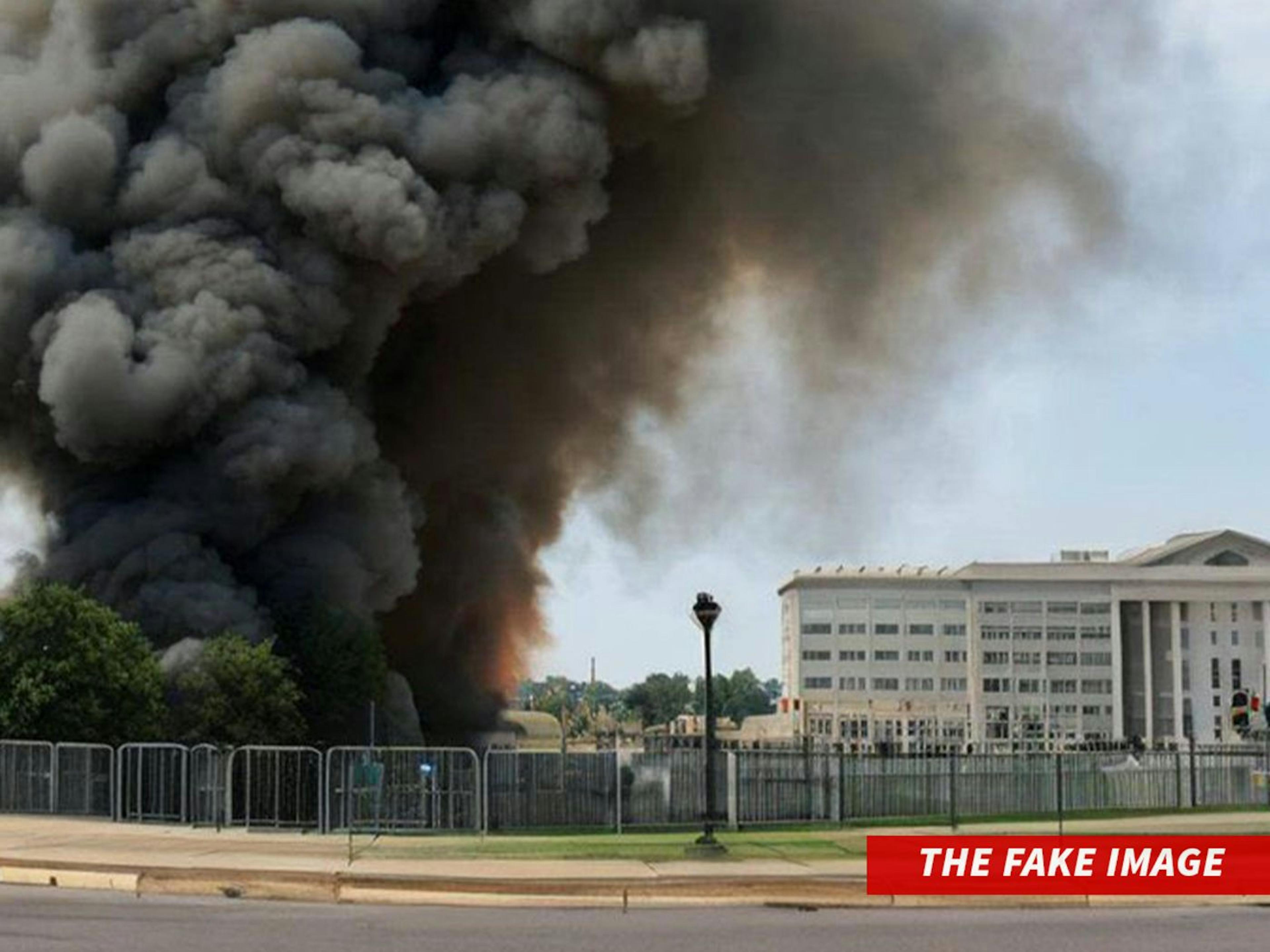 Image: Fake AI-generated image of the attack on the Pentagon complex. By TMZ