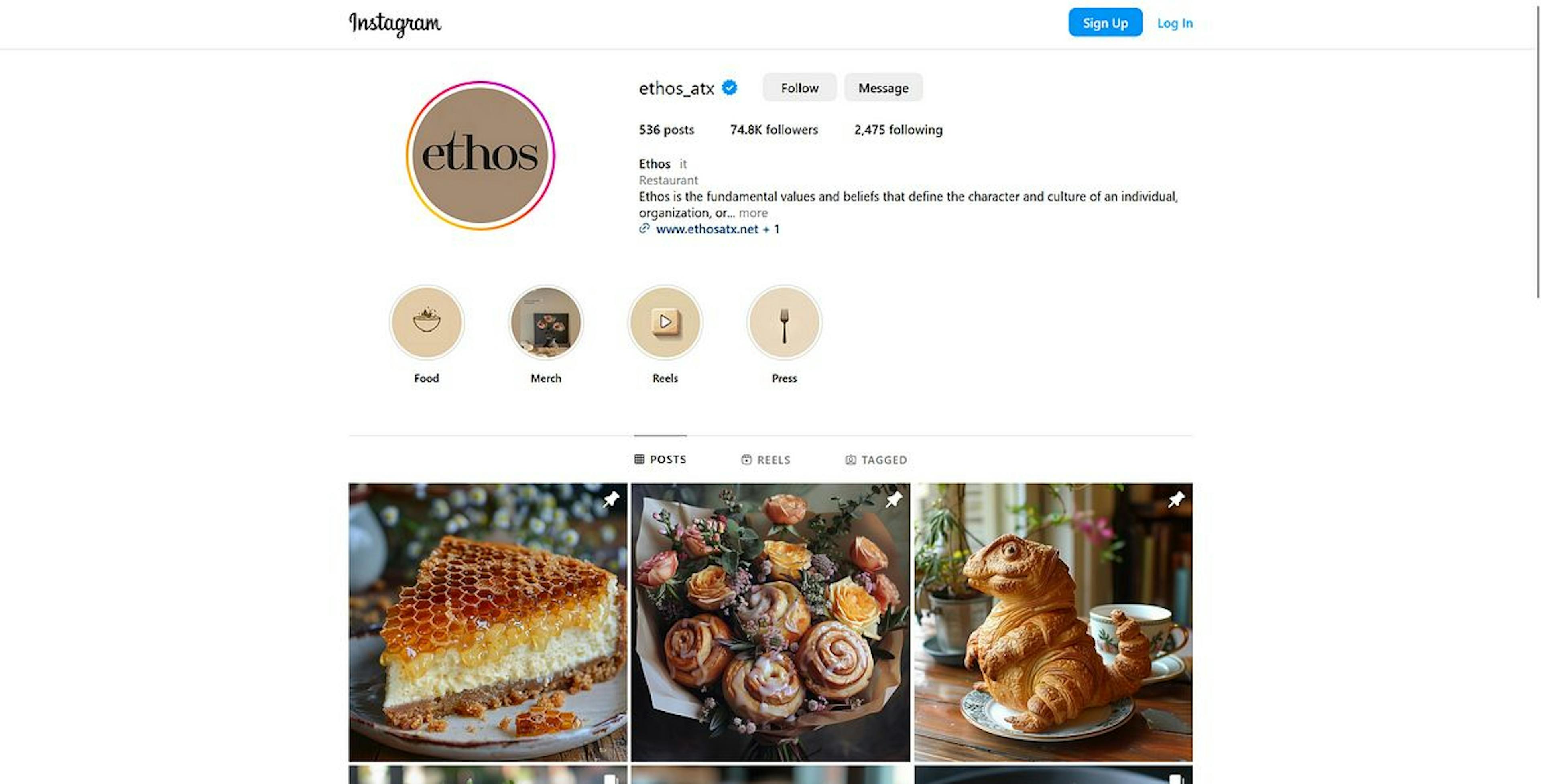 Ethos, falešná restaurace, která tvrdí, že je #1 v Austinu, TX