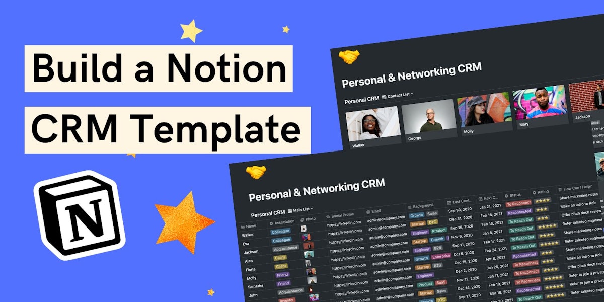 featured image - Notion CRM template: How I use it to Grow My Career