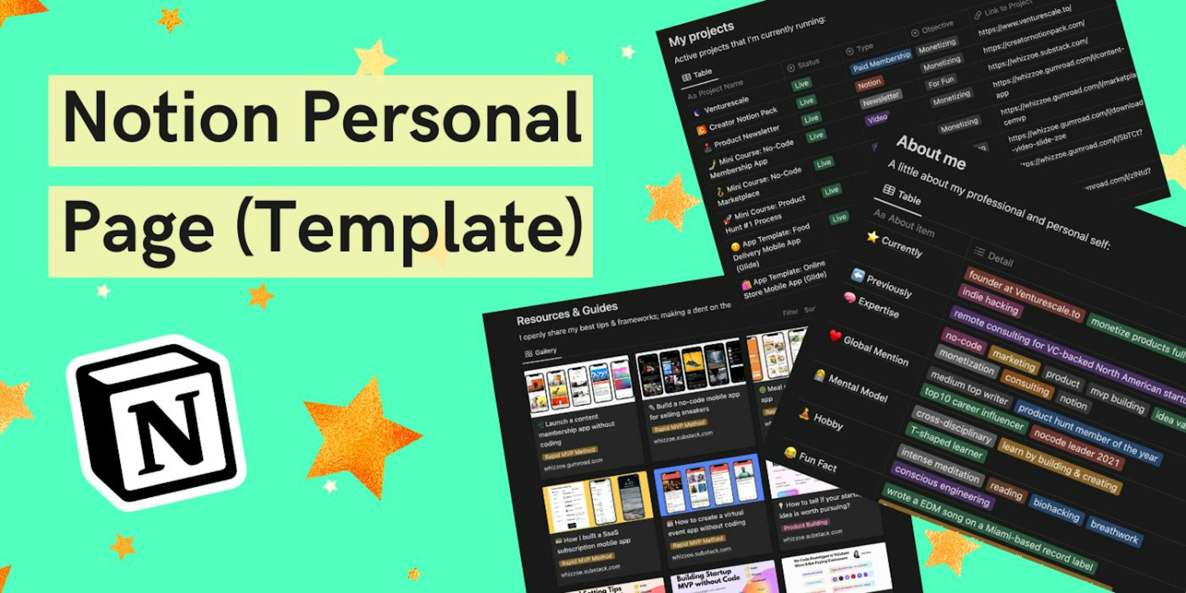 featured image - Building a Notion Personal Website (With Template)