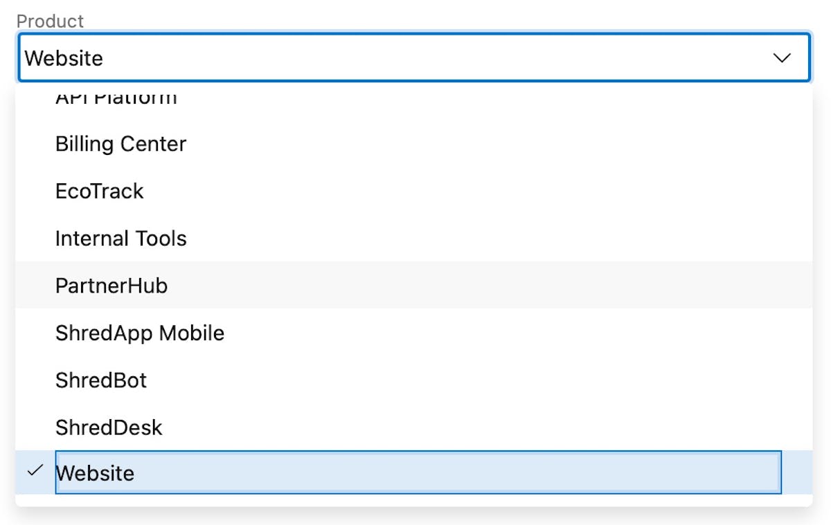 Every company may have a long list of available products, and all requests may be stored in one unified system.