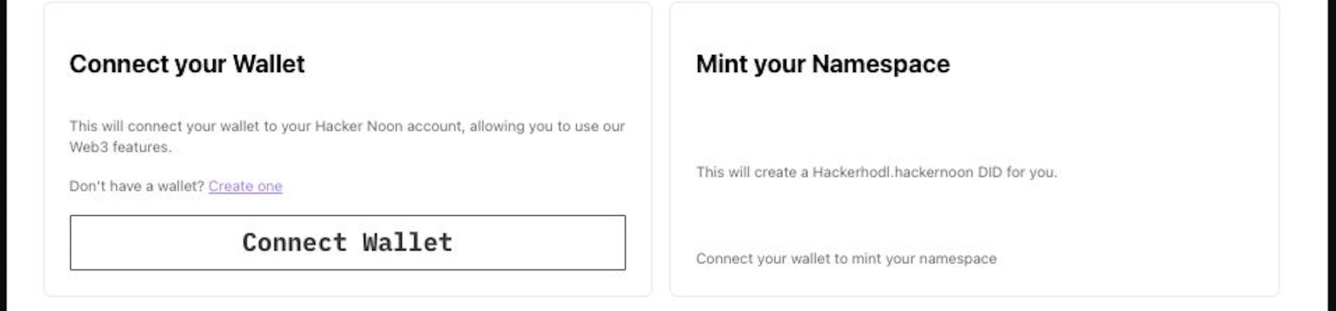Bild zeigt, wie Sie Ihr MetaMask-Wallet mit HackerNoon verbinden.