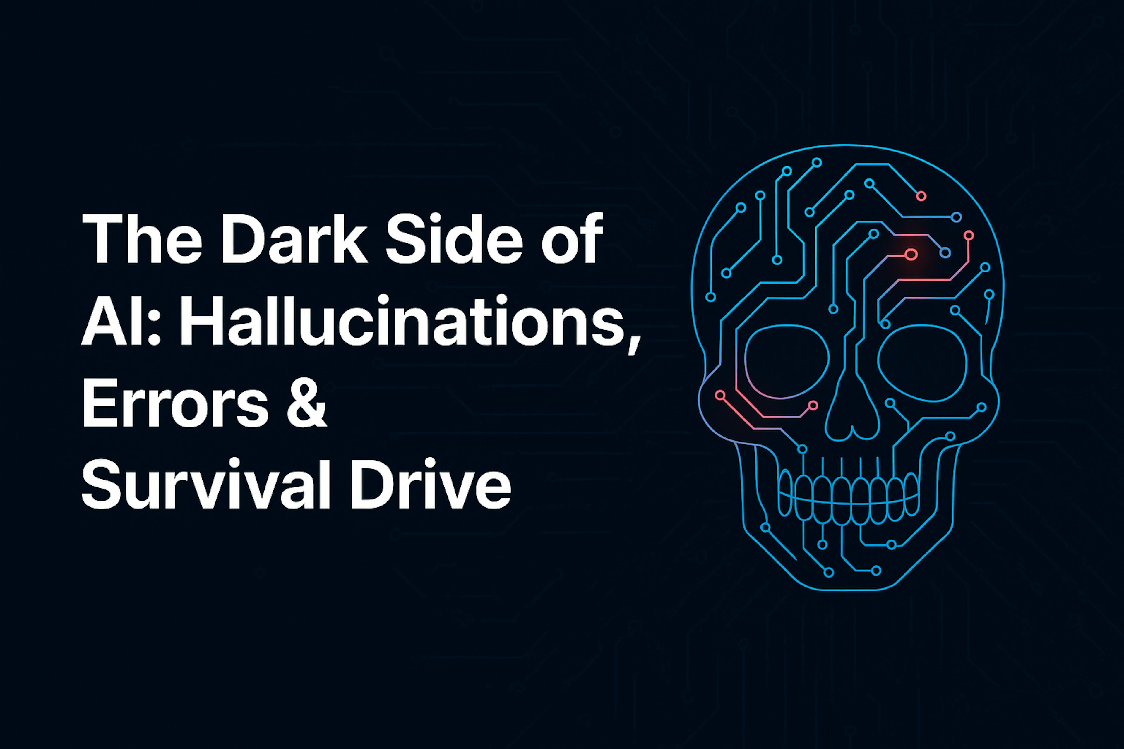 featured image - The Dark Side of AI: Hallucinations, Errors & the Survival Drive