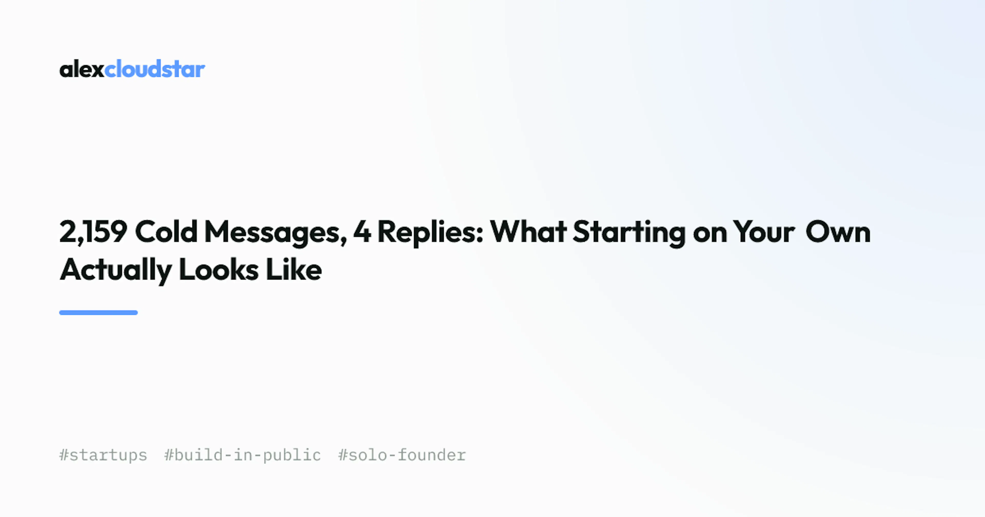 featured image - Out of 2,159 Cold Messages, Only 4 People Replied
