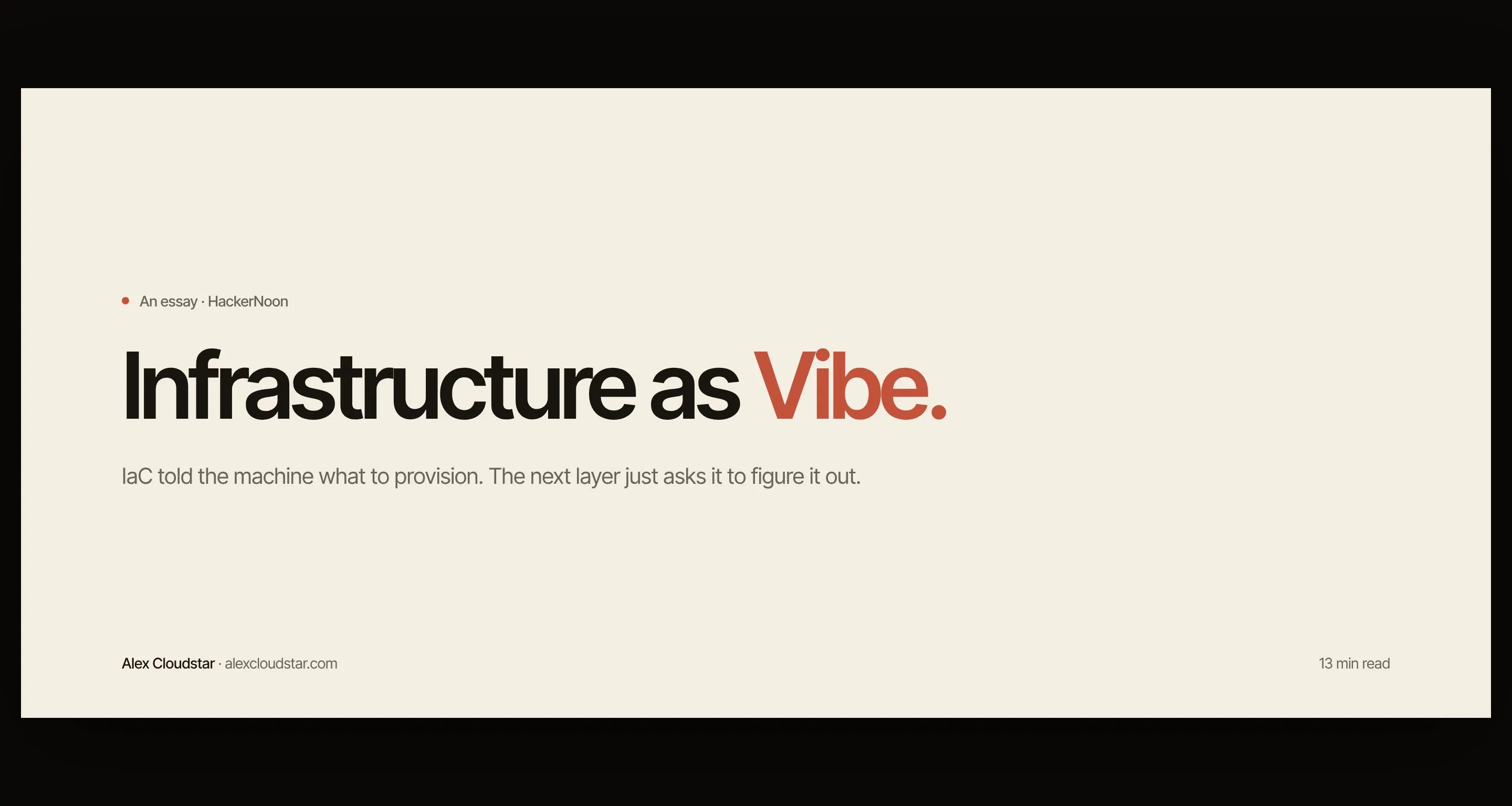 Infrastructure as Vibe Is Coming for DevOps