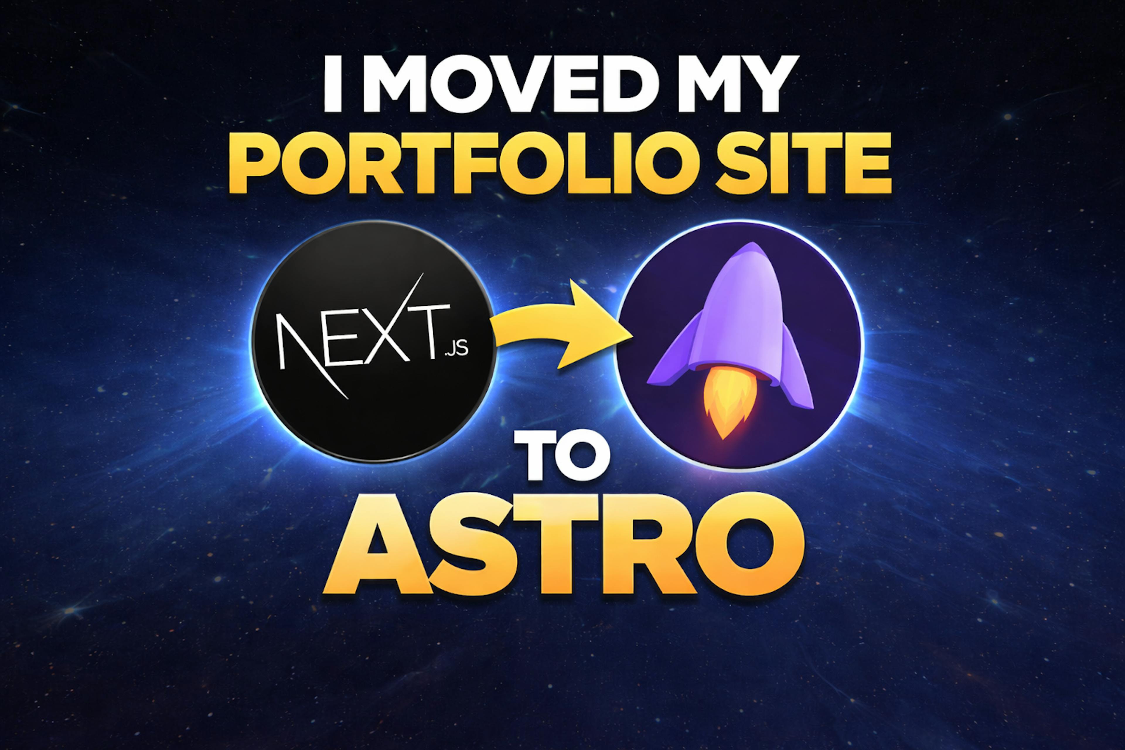 featured image - How Astro Made My Portfolio 82% Faster to Build